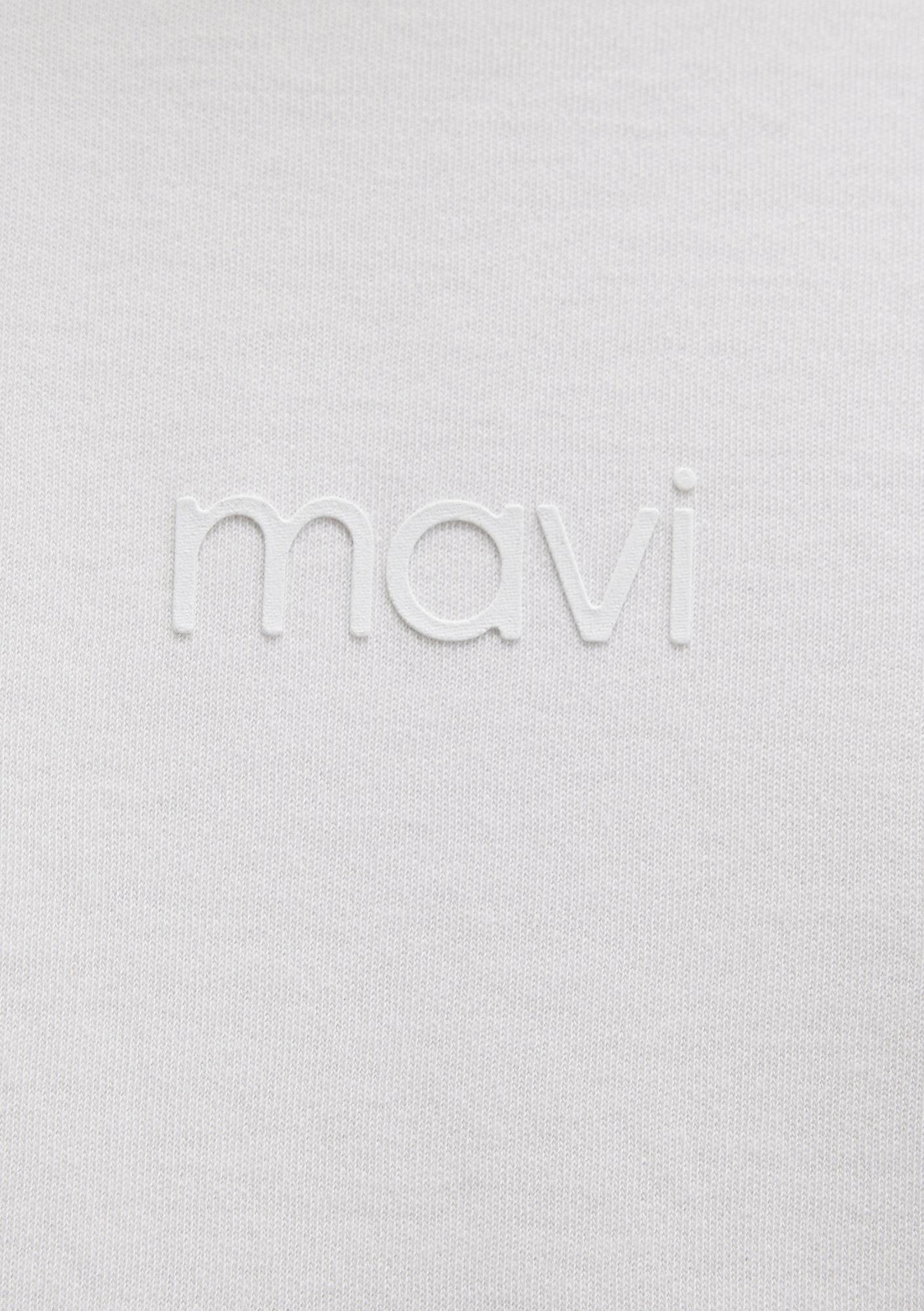 Mavi Mavi Logo Beyaz Basic İnterlok Tişört Loose Fit / Bol Rahat Kesim 0613102-80194