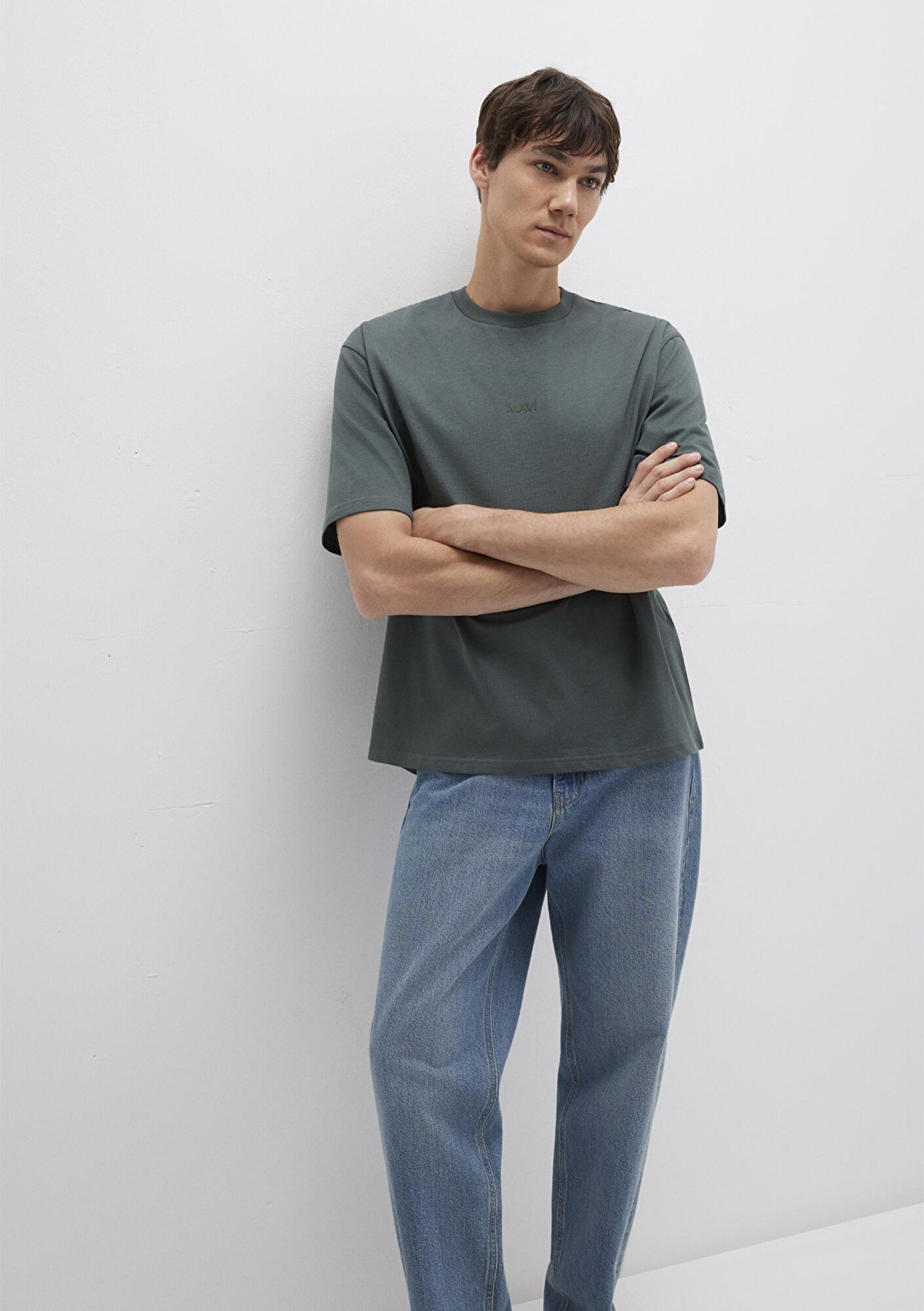 Mavi Mavi Logo Yeşil Basic Tişört Relaxed Fit / Rahat Kesim 0613093-71598