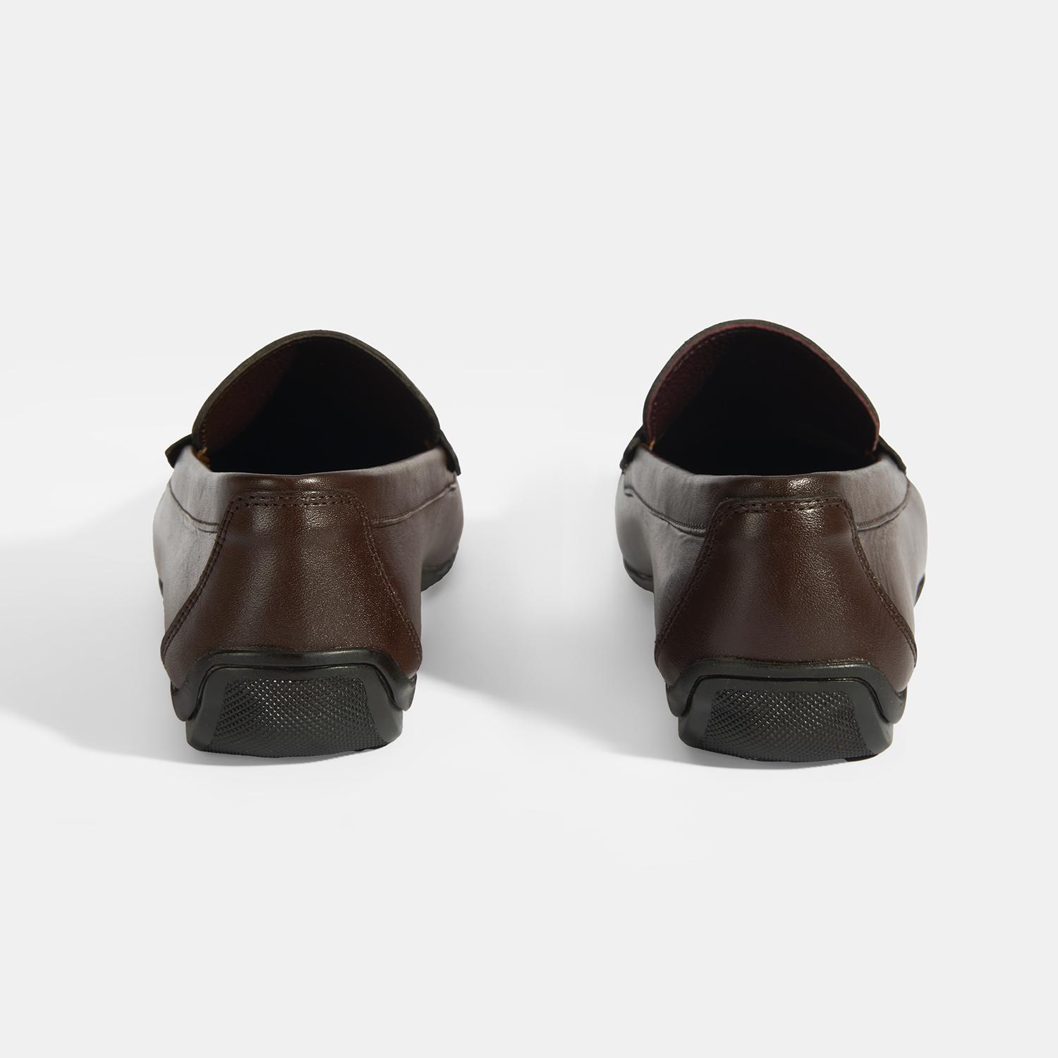 Jovian Kahve Erkek Deri Slip-On Loafer