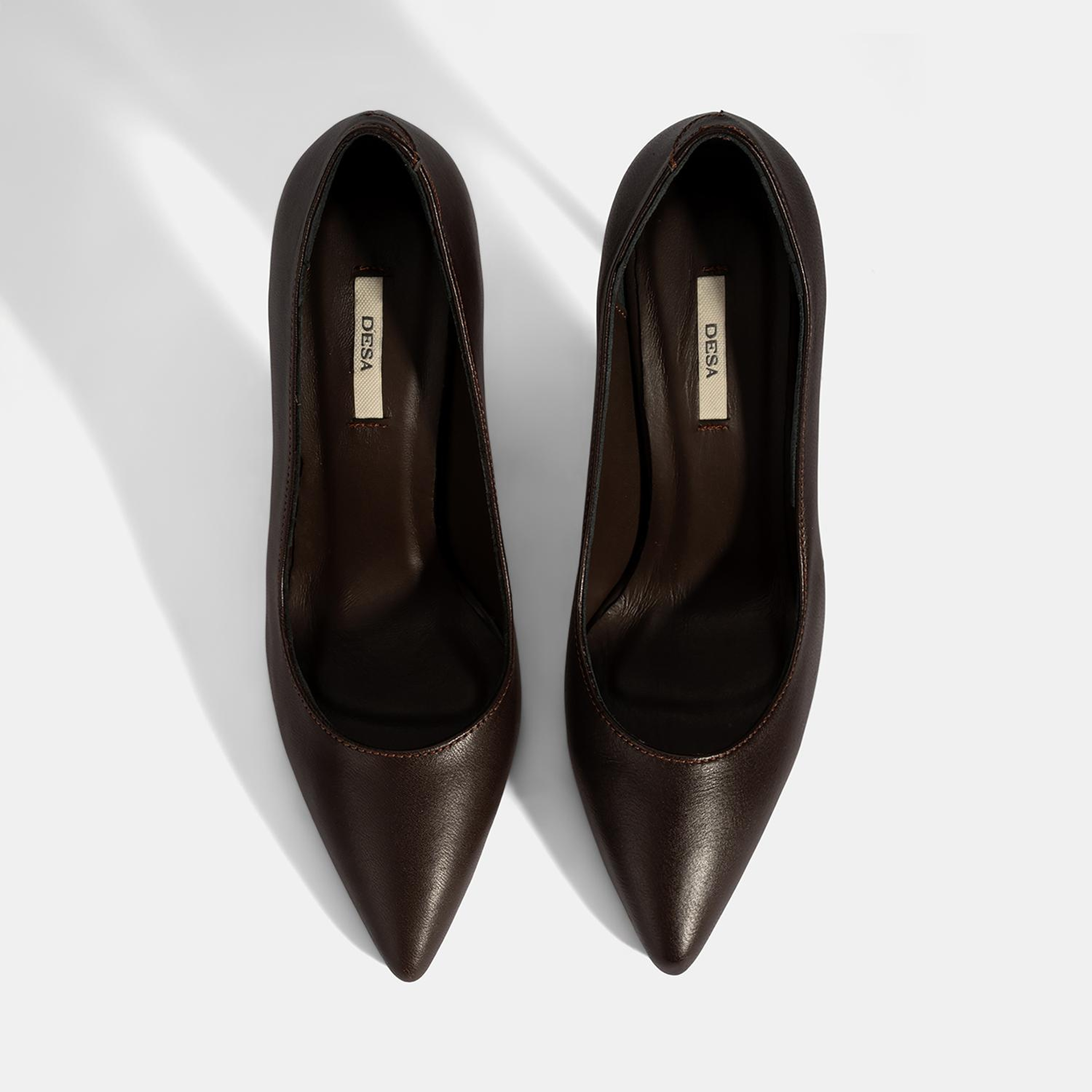 Kadın Kahve Deri Stiletto