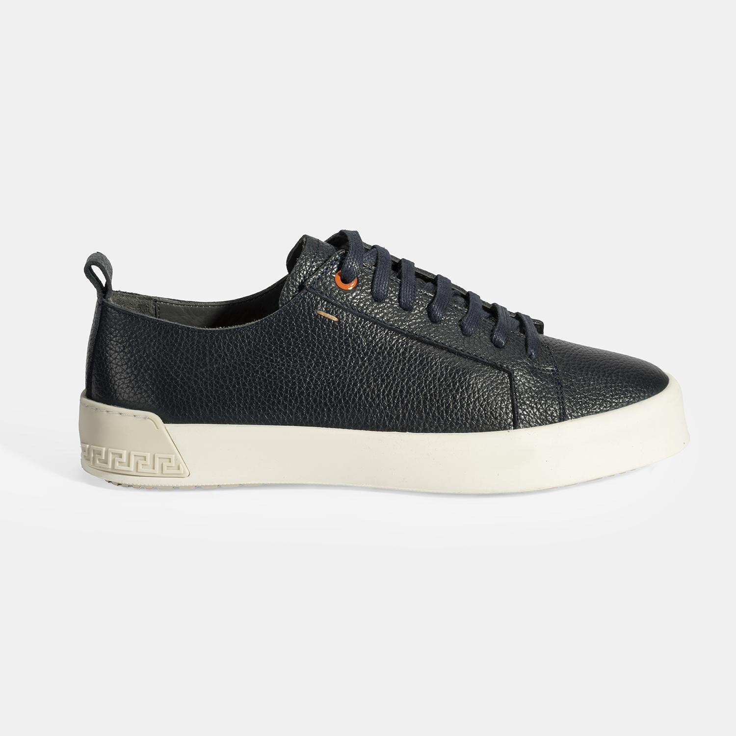 Erkek Lacivert Bağcıklı Deri Günlük Ayakkabı