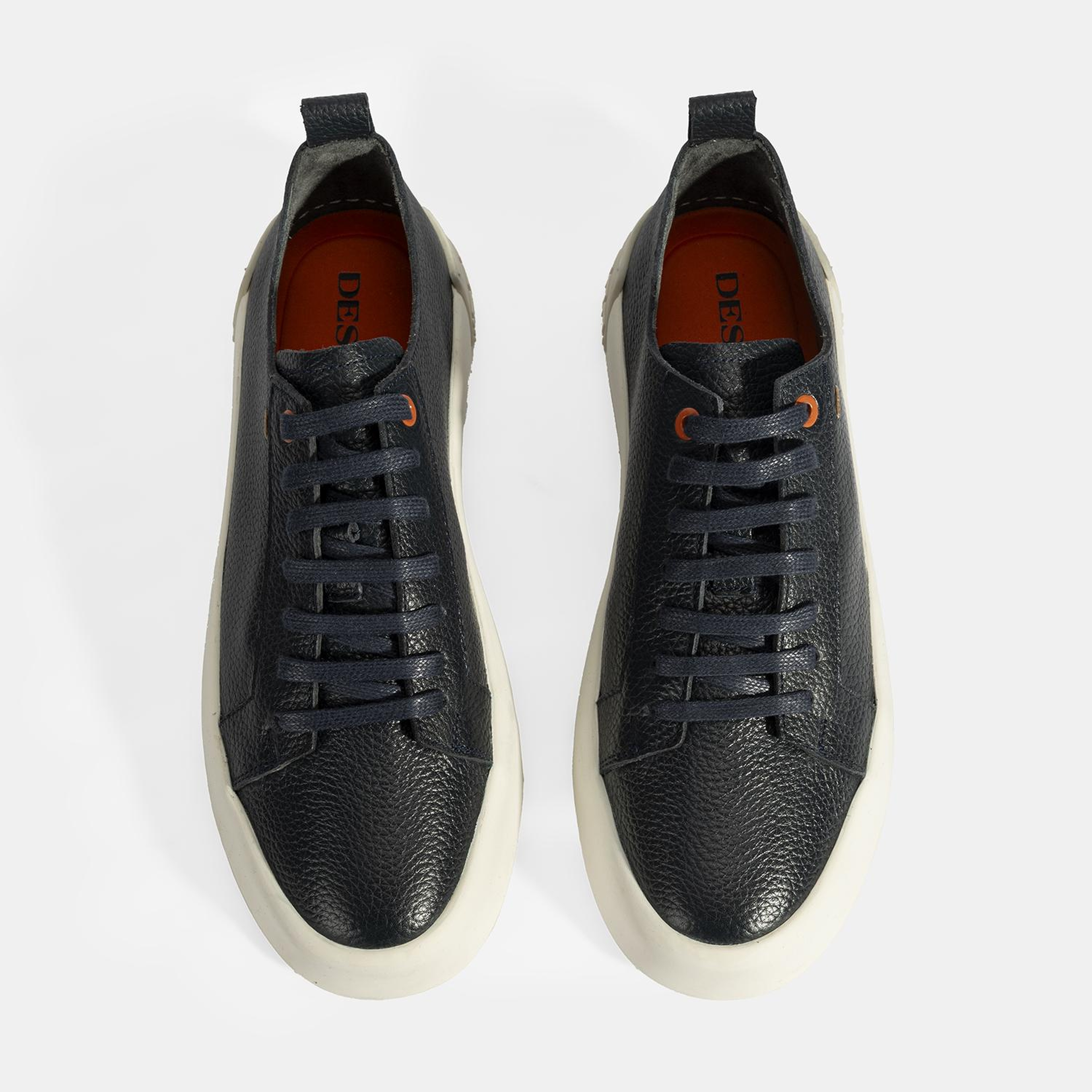 Erkek Lacivert Bağcıklı Deri Günlük Ayakkabı