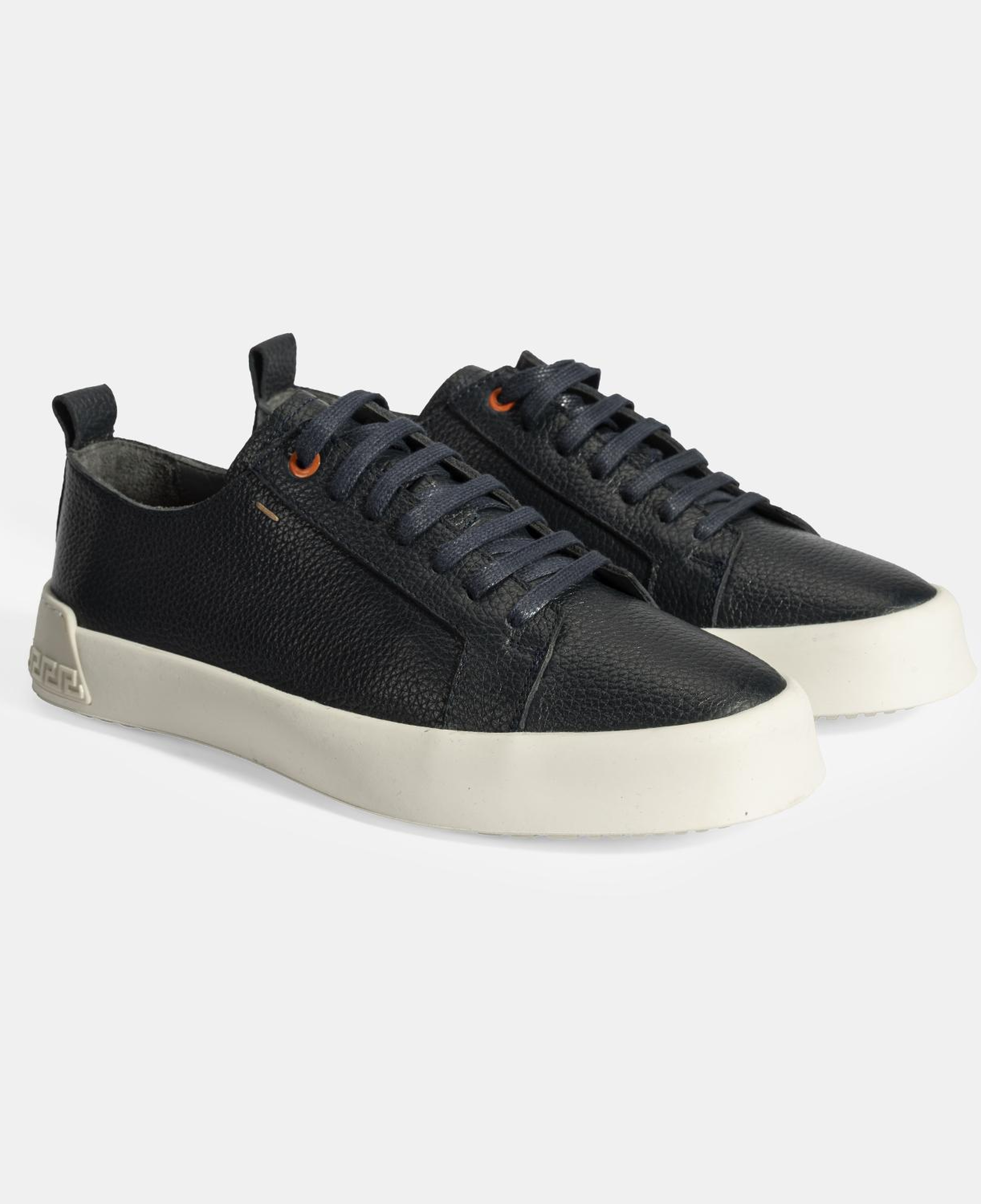 Erkek Lacivert Bağcıklı Deri Günlük Ayakkabı