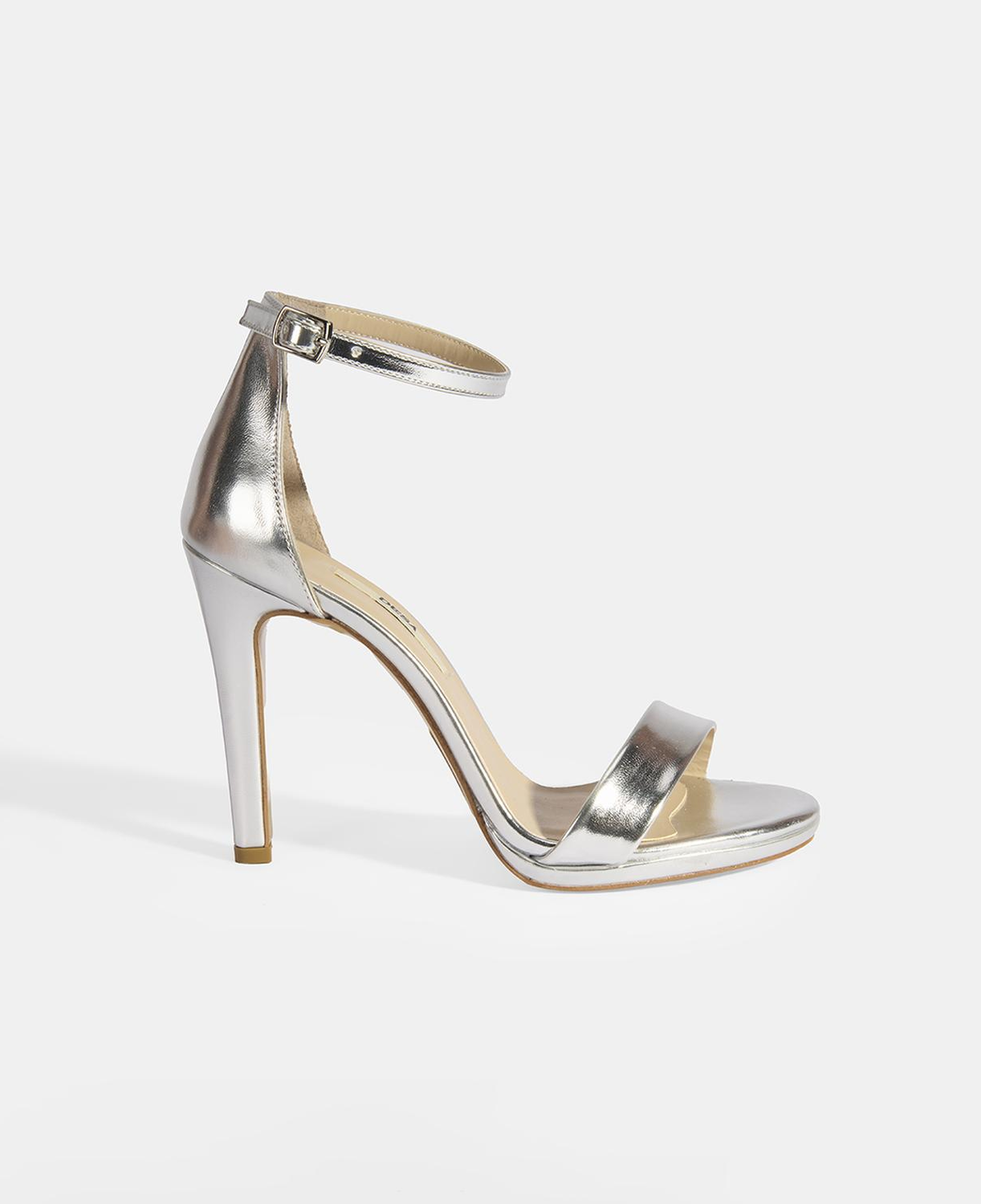 Kadın Gümüş Topuklu Abiye Sandalet
