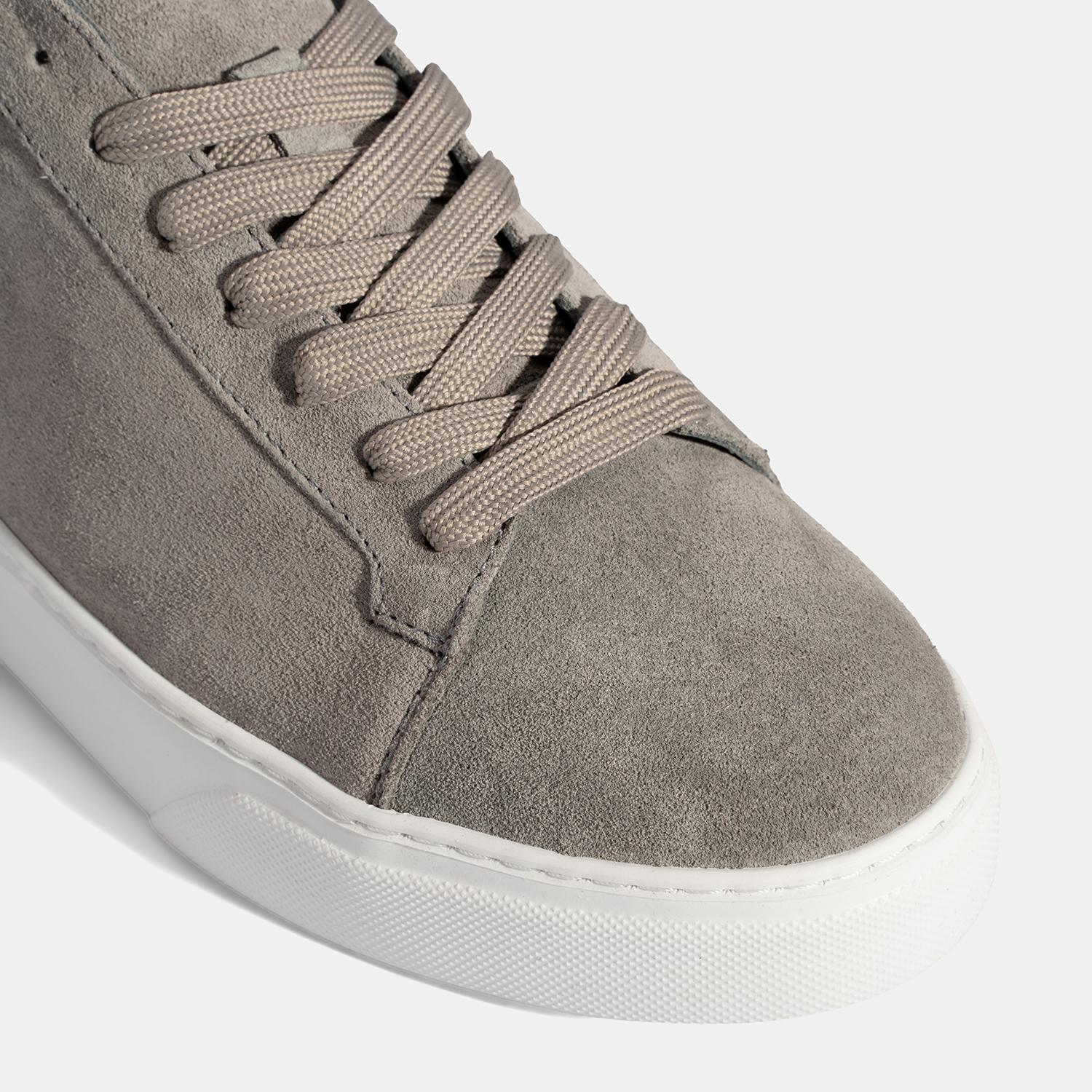 Erkek Gri Bağcıklı Deri Günlük Ayakkabı