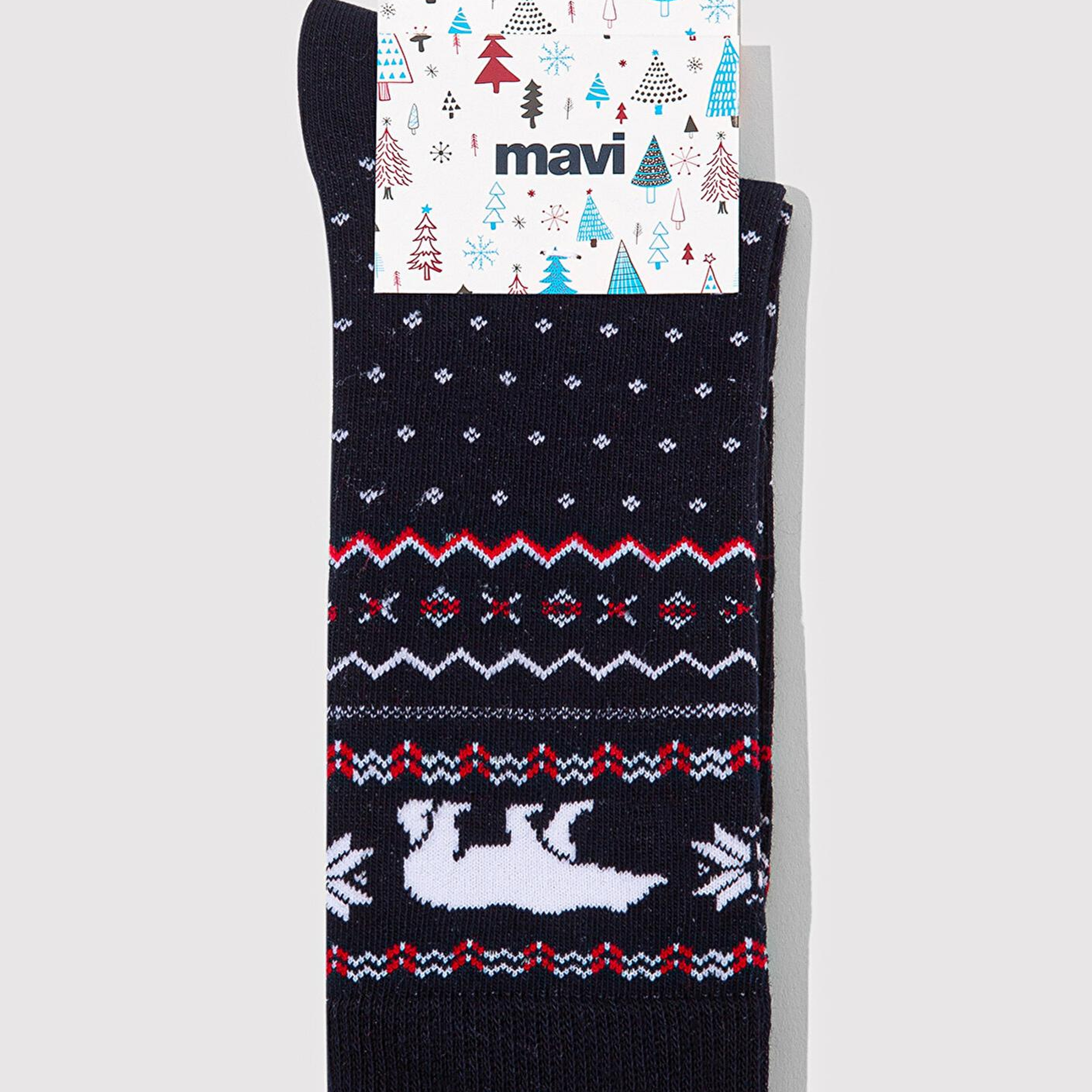 Mavi Yılbaşı Temalı Lacivert Soket Çorap 0912105-70490