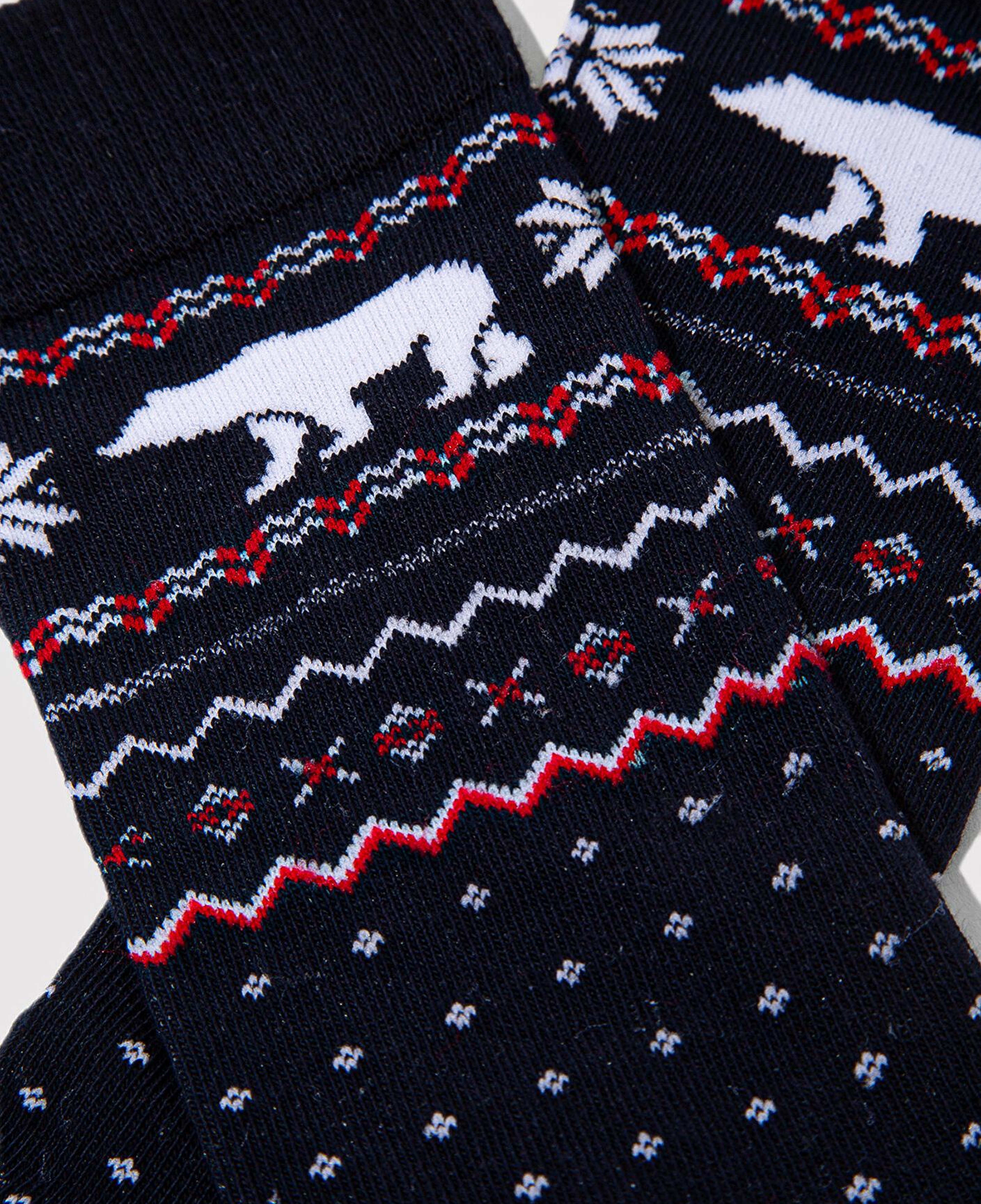 Mavi Yılbaşı Temalı Lacivert Soket Çorap 0912105-70490