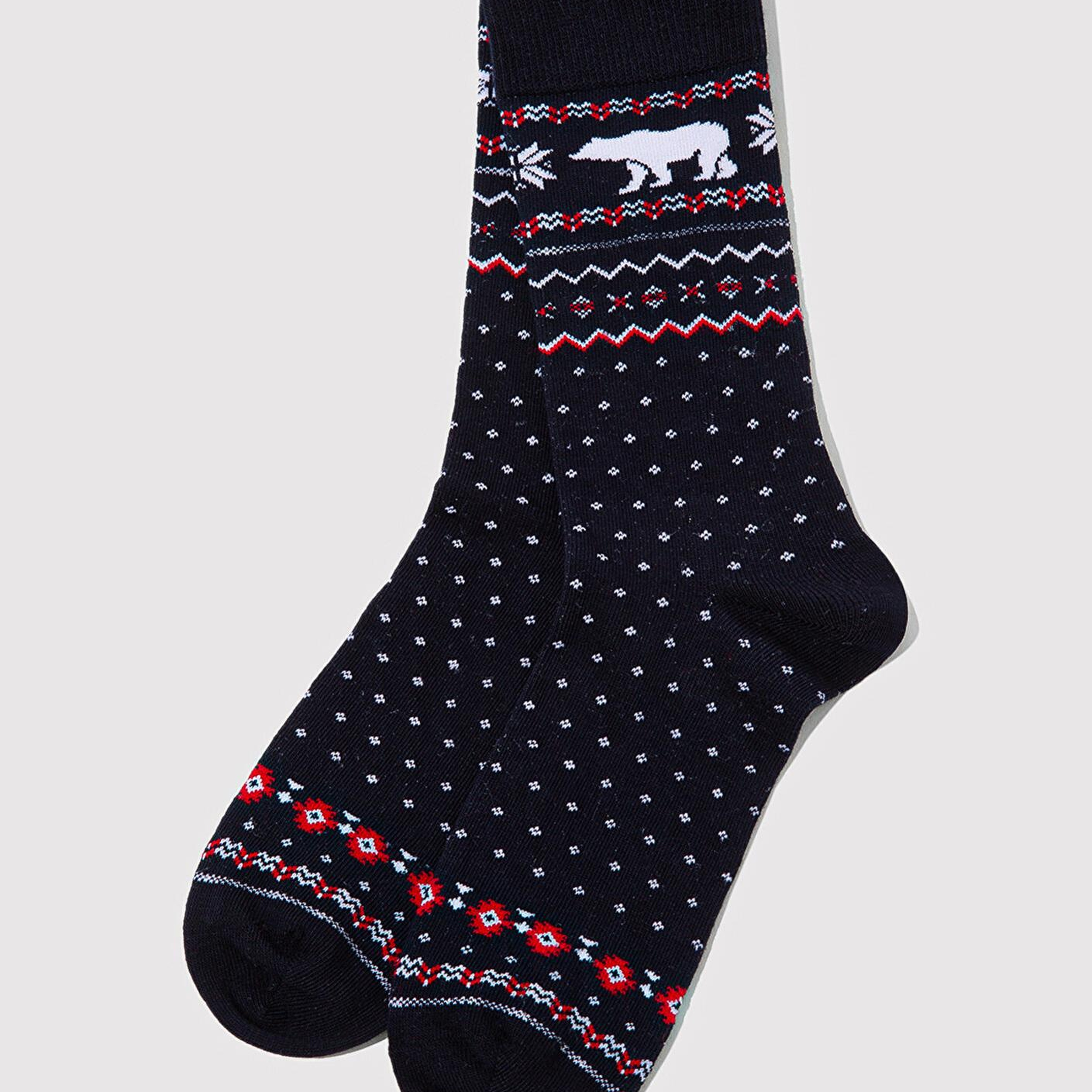 Mavi Yılbaşı Temalı Lacivert Soket Çorap 0912105-70490