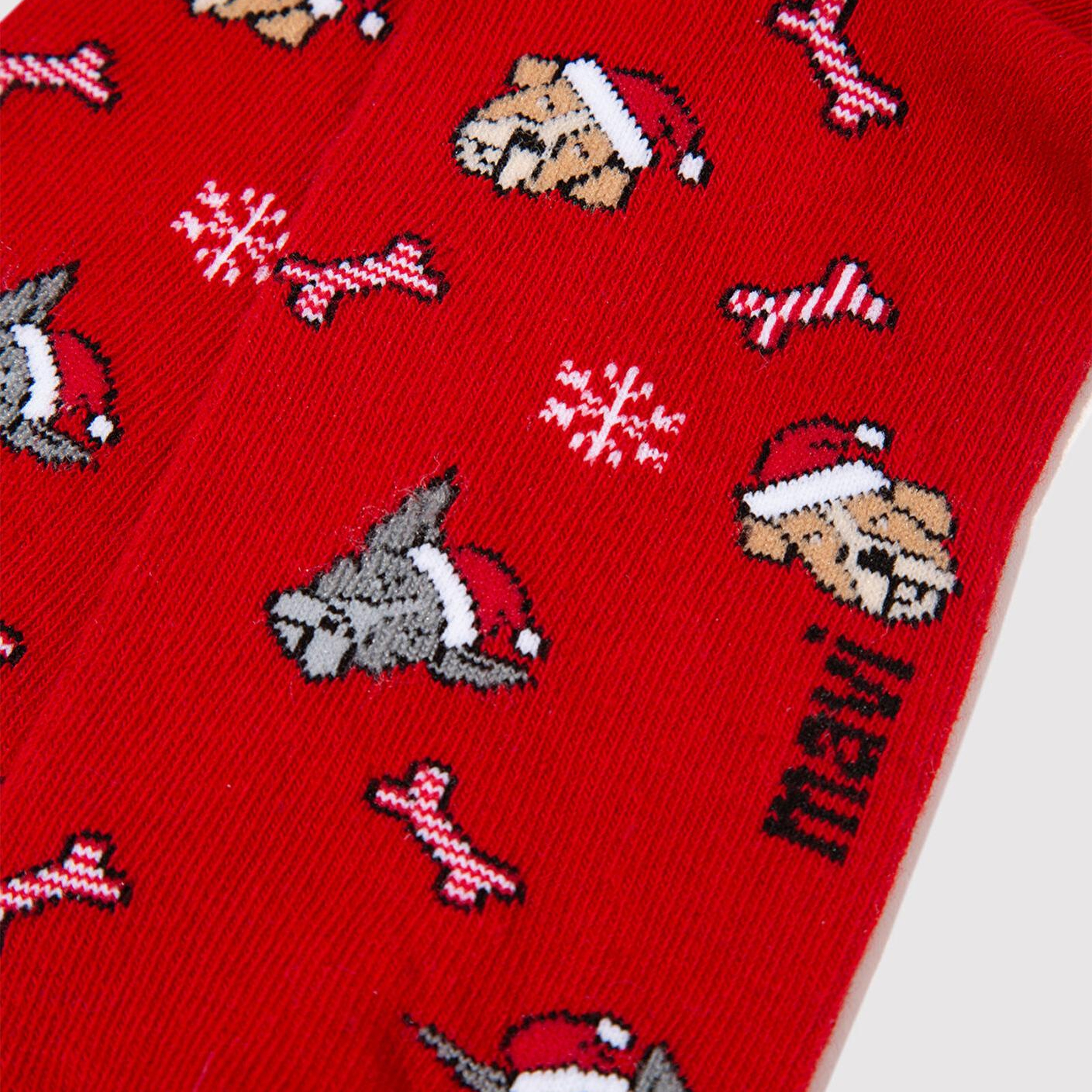 Mavi Yılbaşı Temalı Kırmızı Soket Çorap 0912174-70463