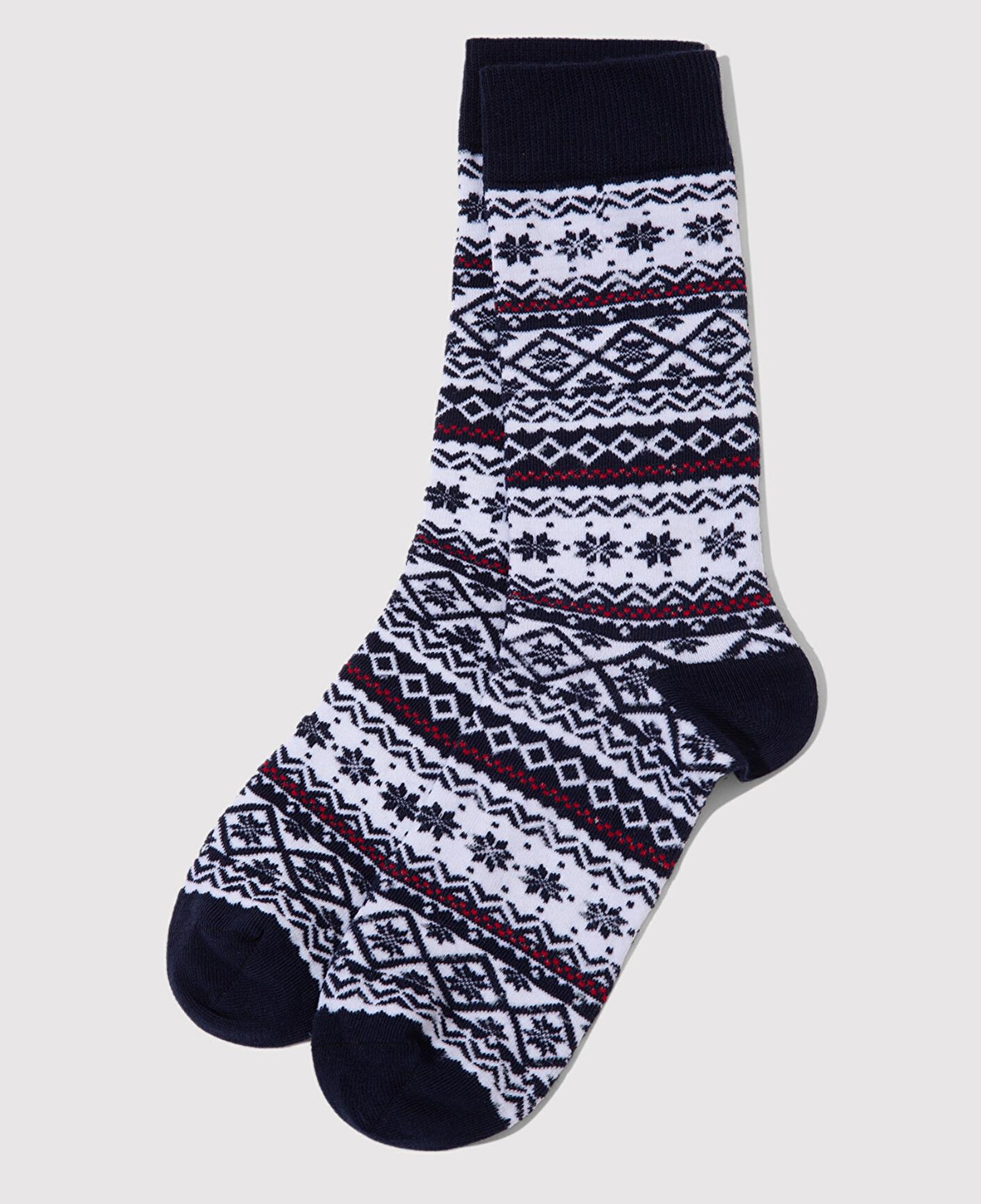 Mavi Yılbaşı Temalı Lacivert Soket Çorap 0912115-70490