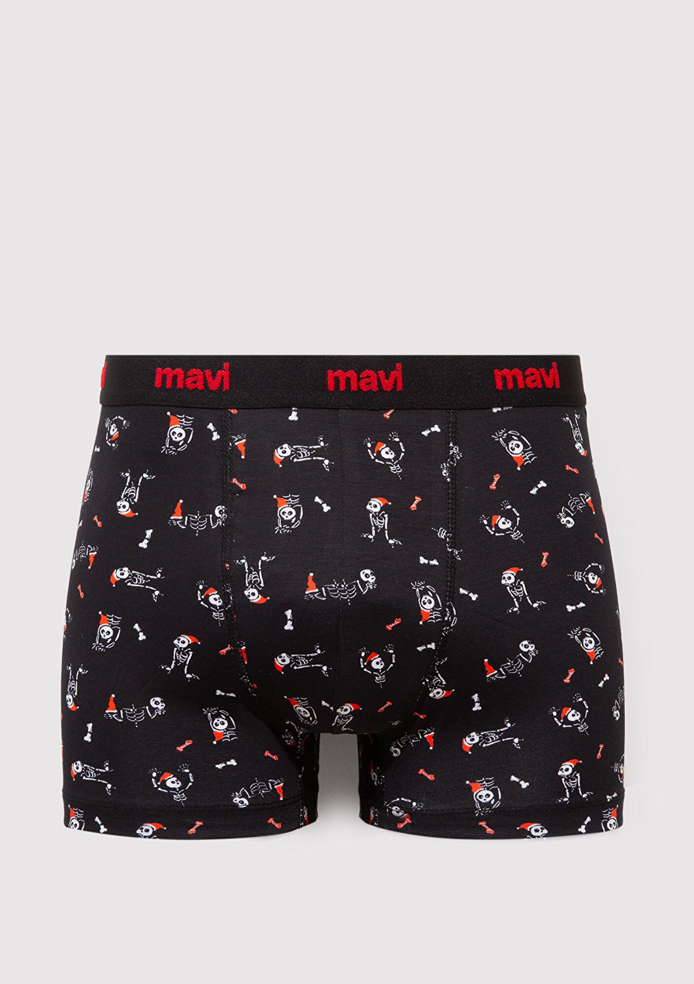 Mavi Yılbaşı Temalı Baskılı Boxer 0912176-900