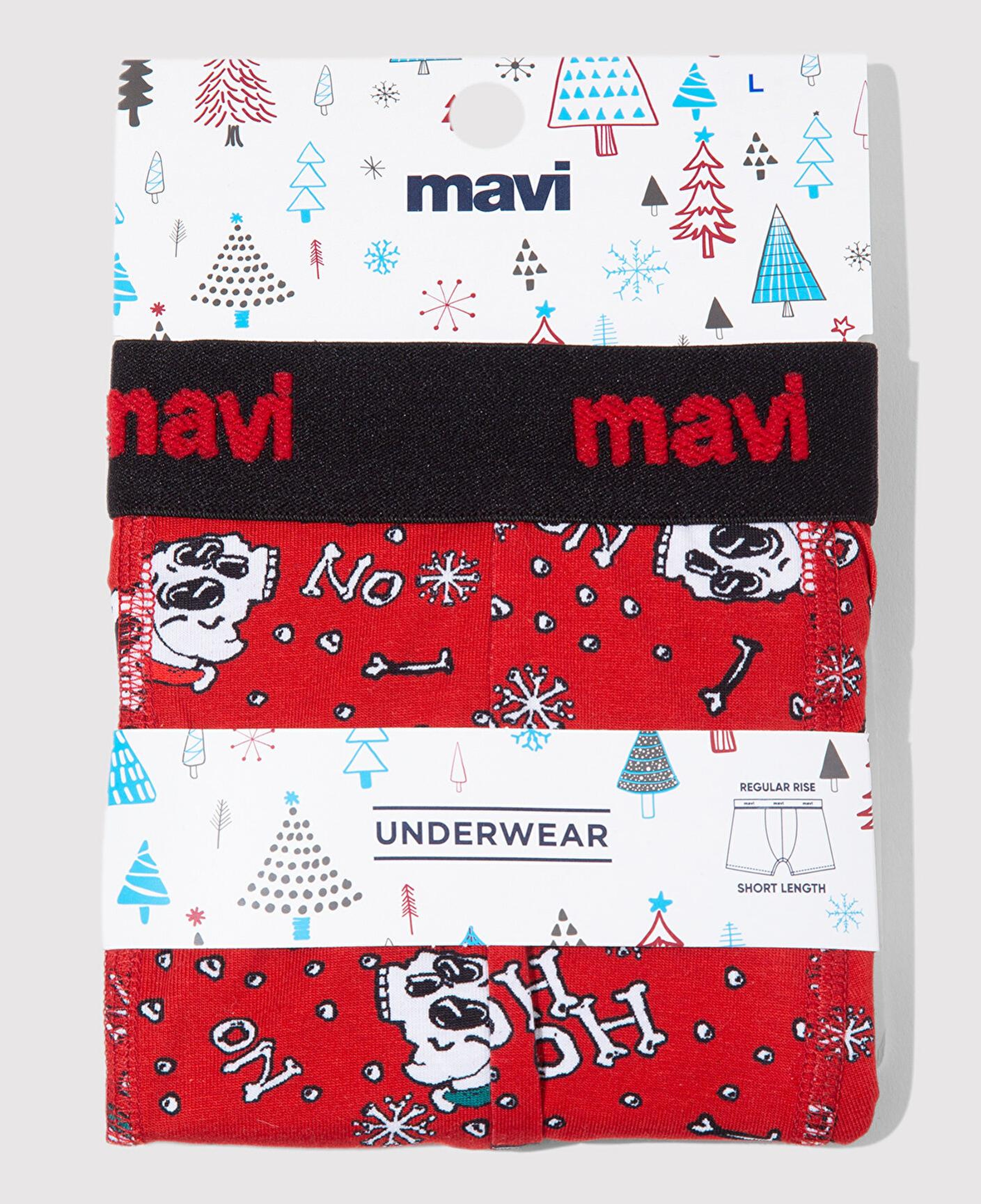 Mavi Yılbaşı Temalı Baskılı Boxer 0912122-70477