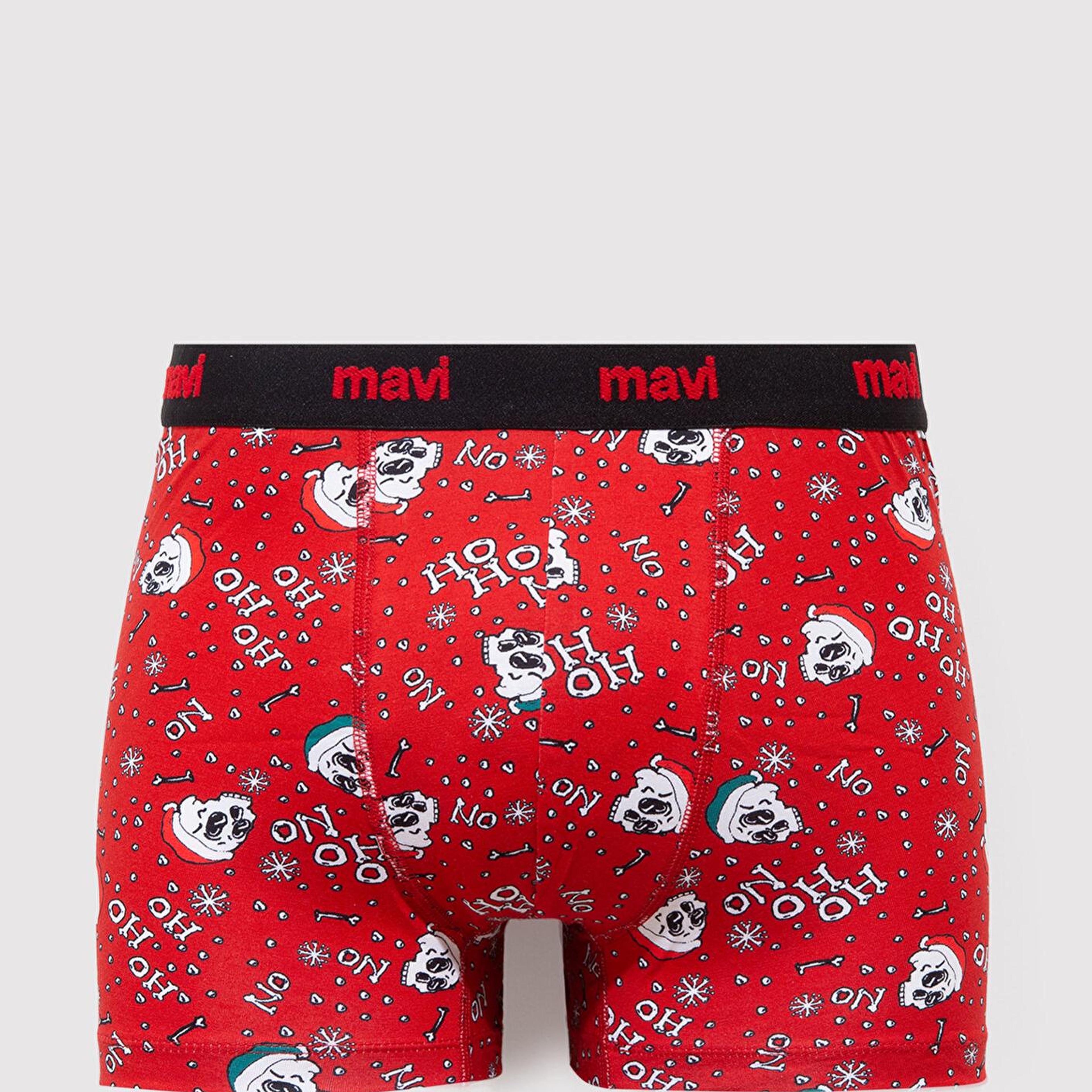 Mavi Yılbaşı Temalı Baskılı Boxer 0912122-70477