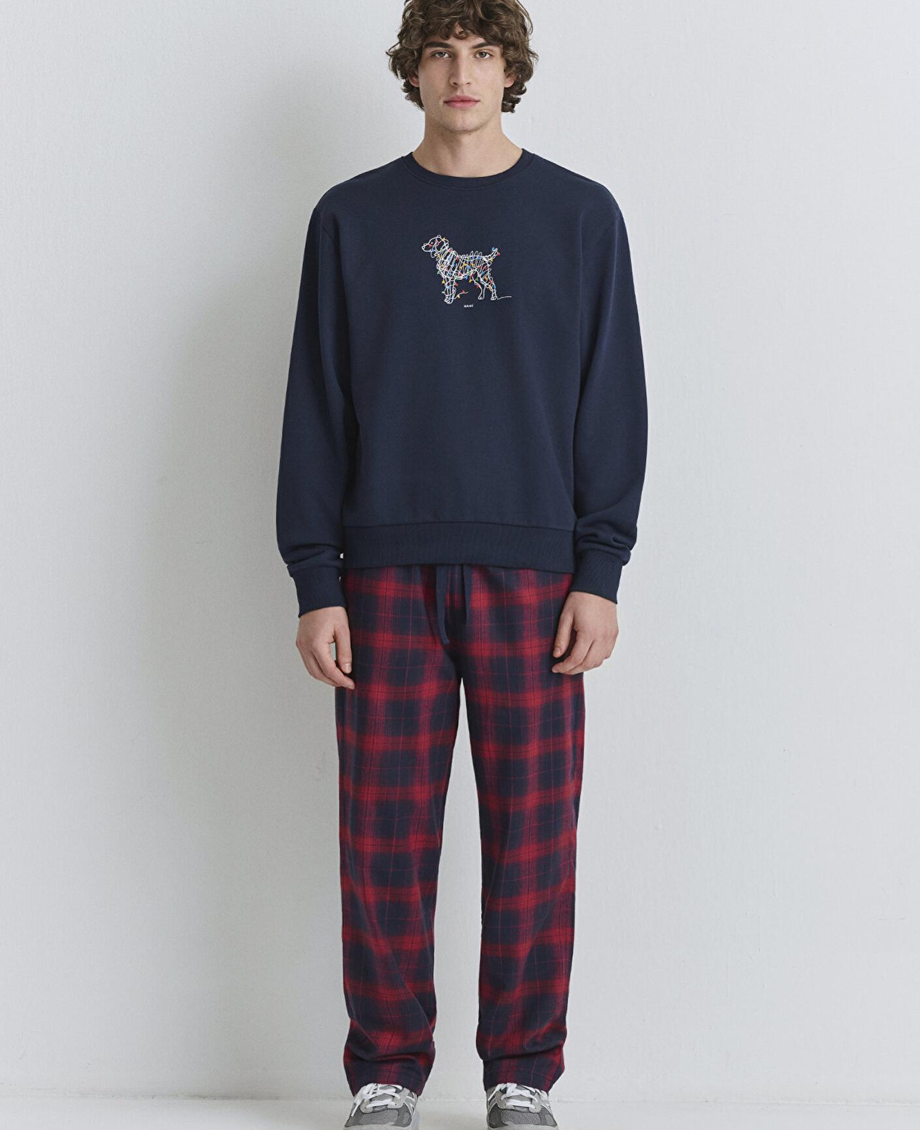 Mavi Yılbaşı Temalı Lacivert Sweatshirt 0S10553-82318