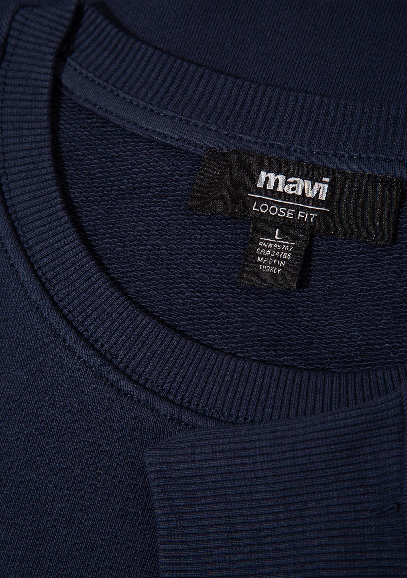 Mavi Yılbaşı Temalı Lacivert Sweatshirt 0S10553-82318
