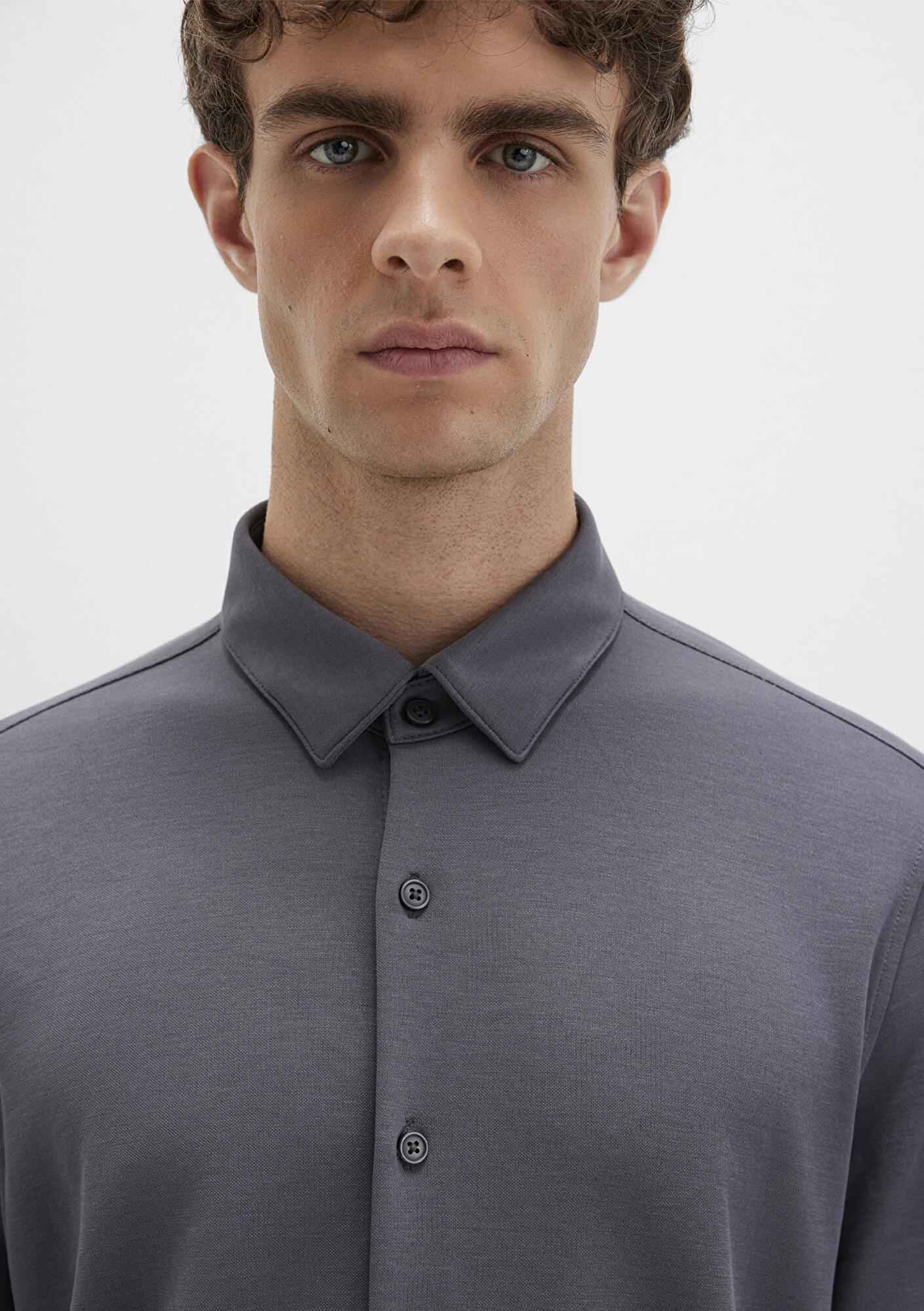 Mavi Mavi Black Gri Gömlek Slim Fit / Dar Kesim 0211908-85309