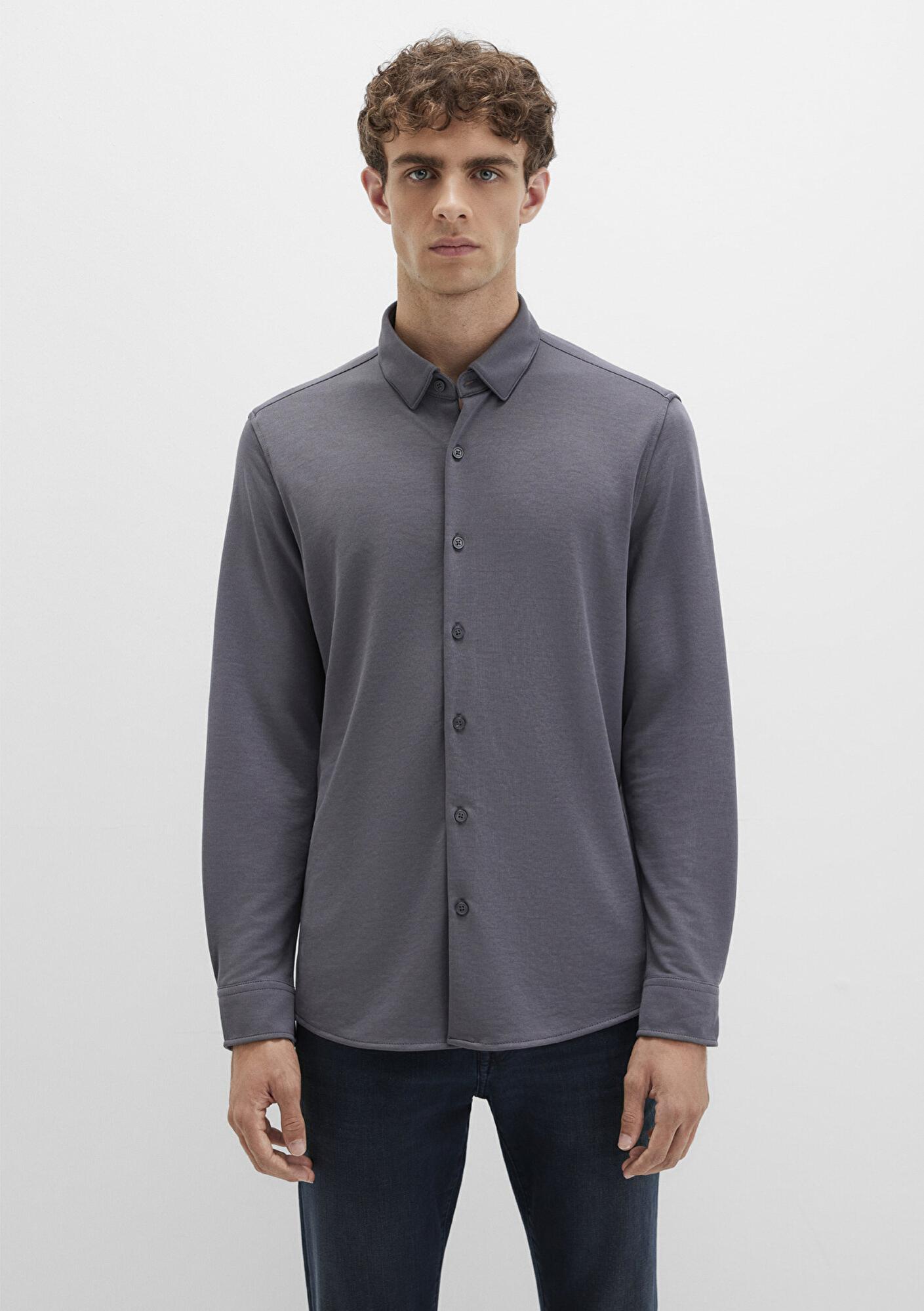 Mavi Mavi Black Gri Gömlek Slim Fit / Dar Kesim 0211908-85309