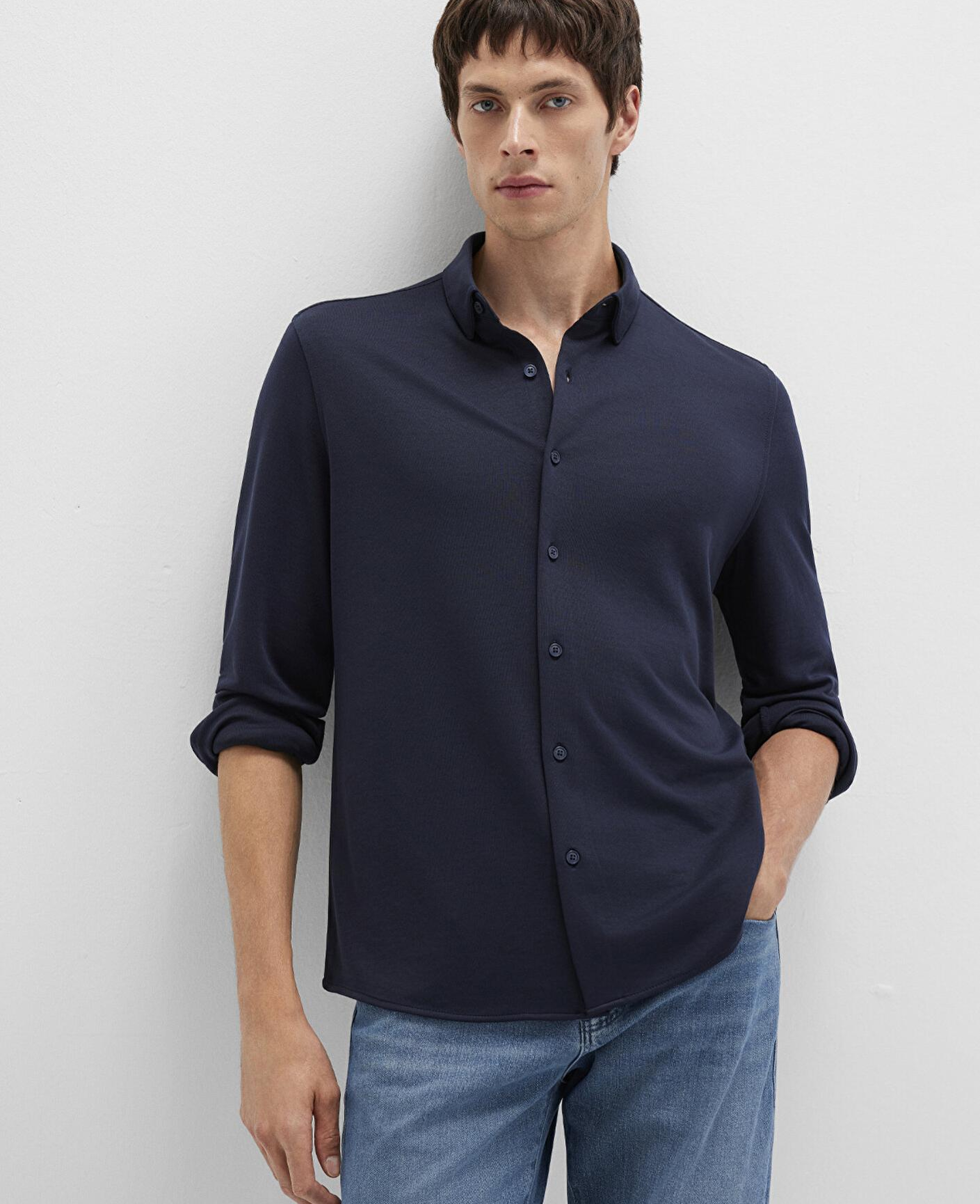 Mavi Mavi Black Lacivert Gömlek Slim Fit / Dar Kesim 0211908-70488