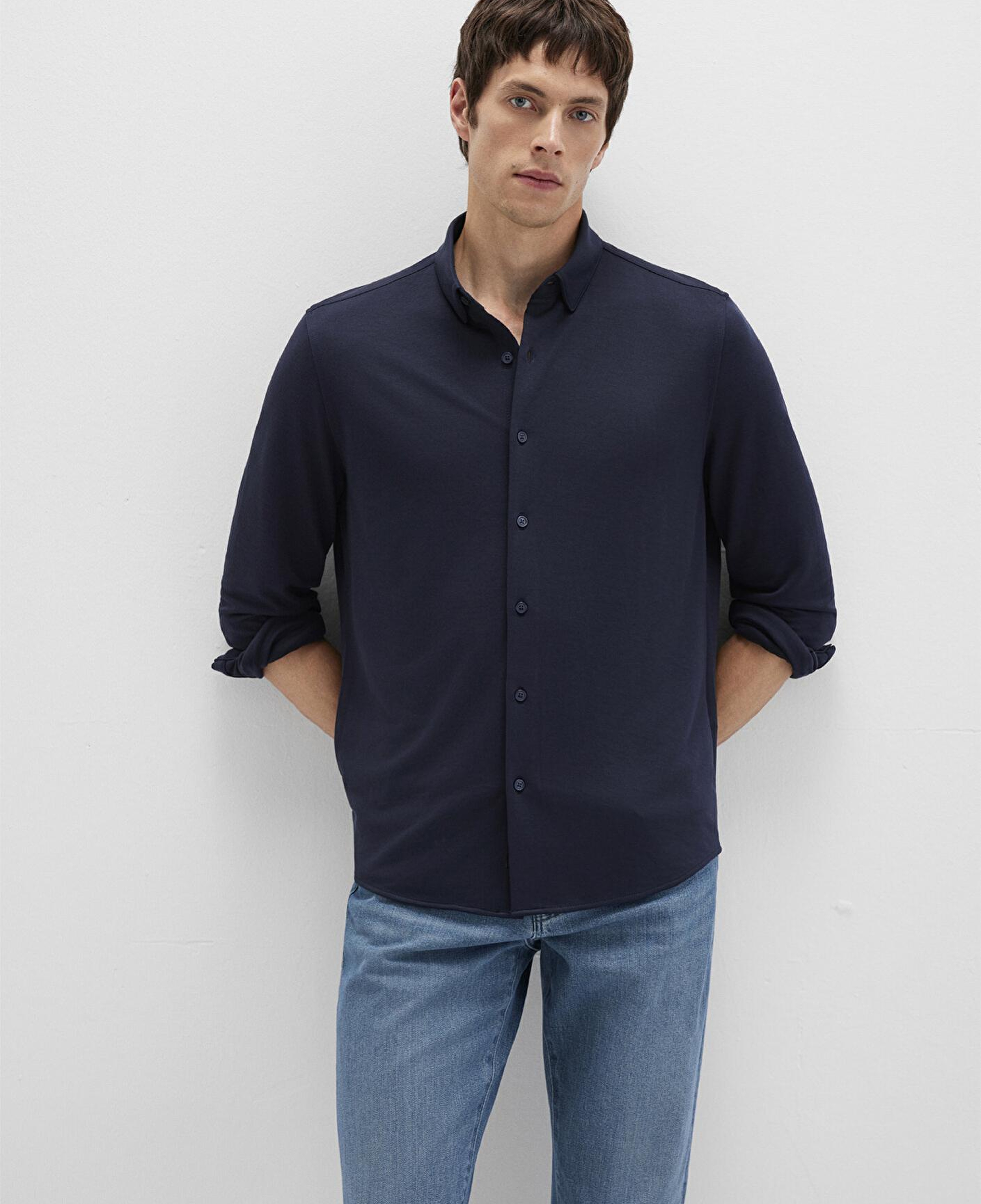 Mavi Mavi Black Lacivert Gömlek Slim Fit / Dar Kesim 0211908-70488