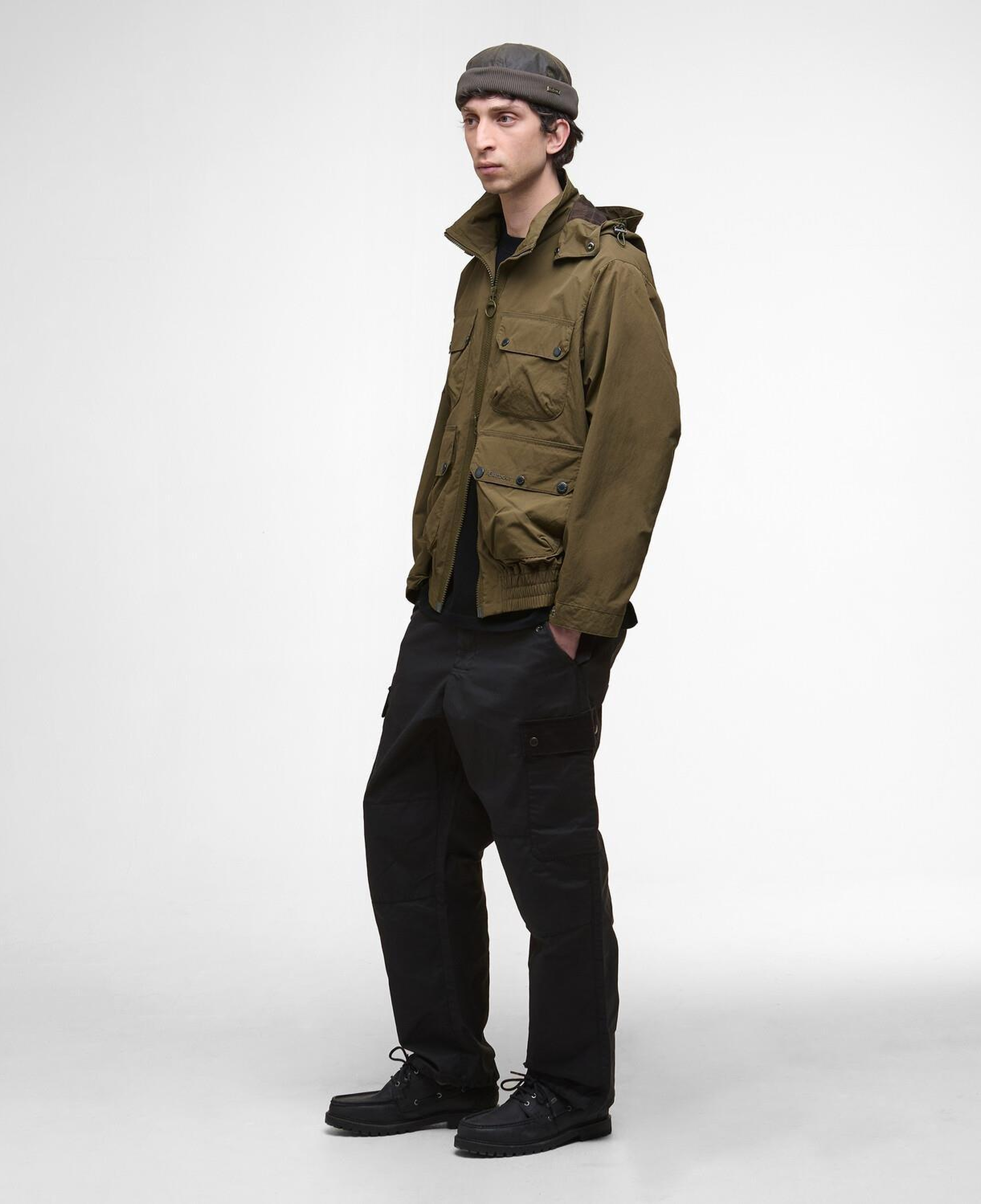 Barbour Re-Engineered Hooded Showerproof Flight Bedale Ceket