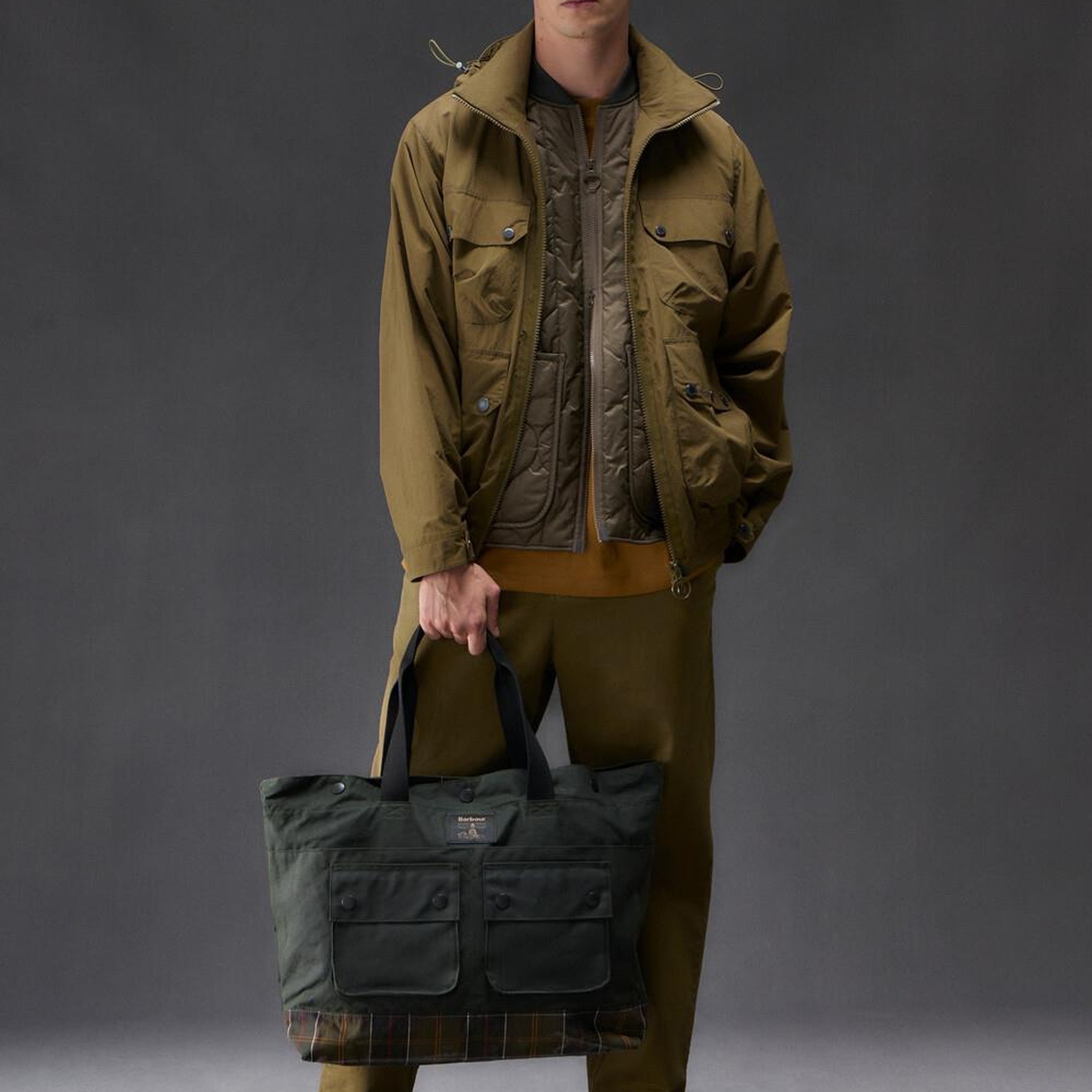 Barbour Re-Engineered Hooded Showerproof Flight Bedale Ceket