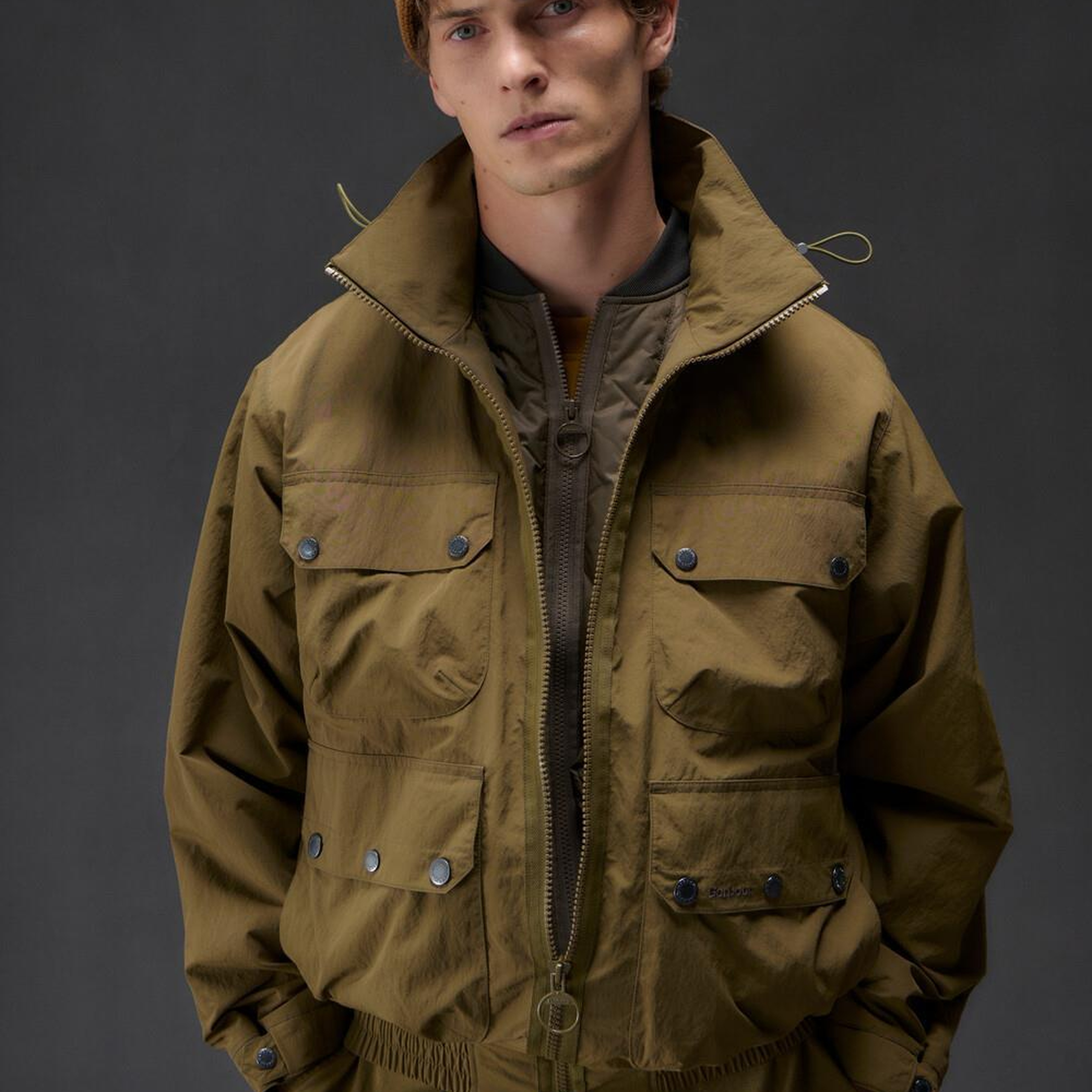 Barbour Re-Engineered Hooded Showerproof Flight Bedale Ceket