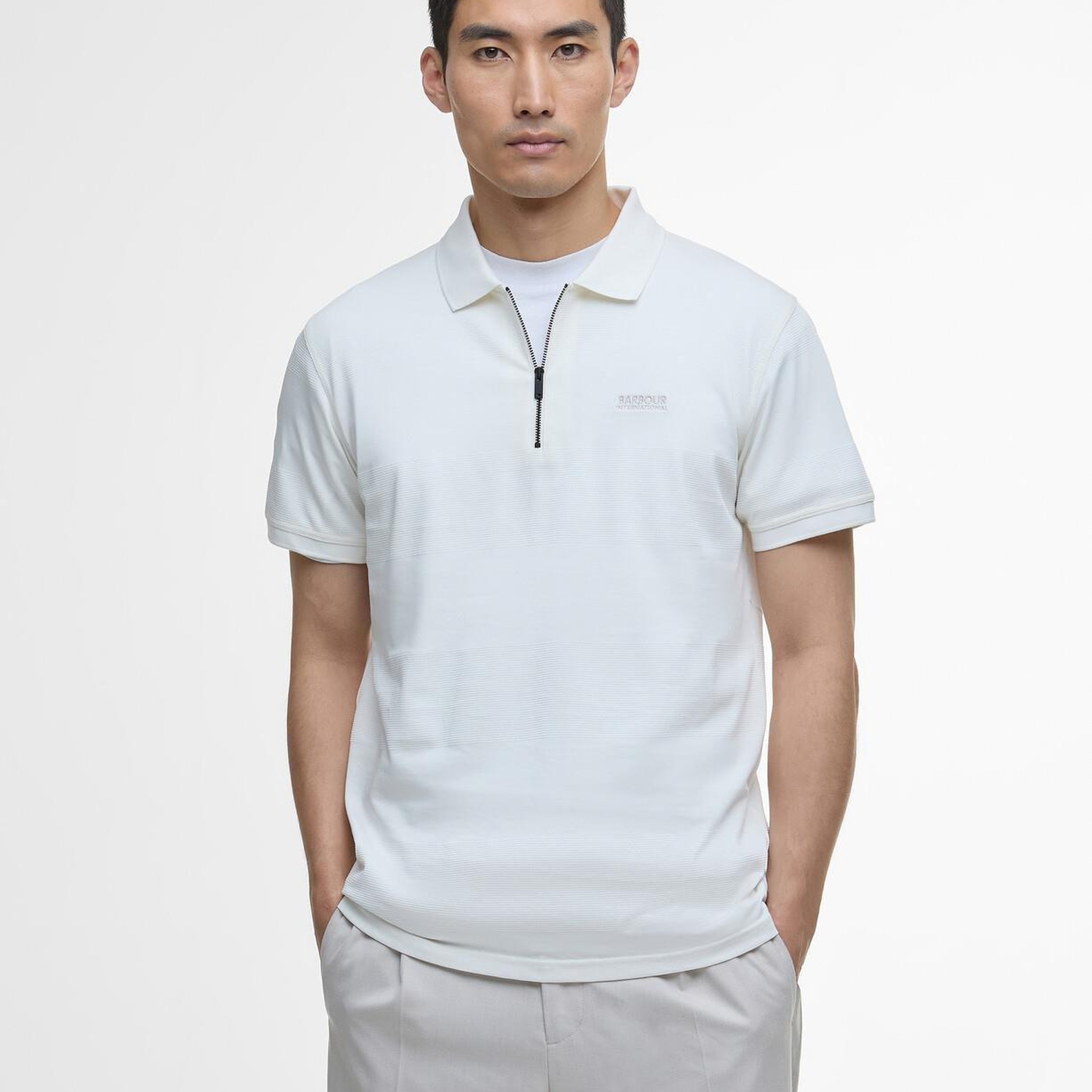 B.Intl Chapter Jacquard Texture Polo Yaka