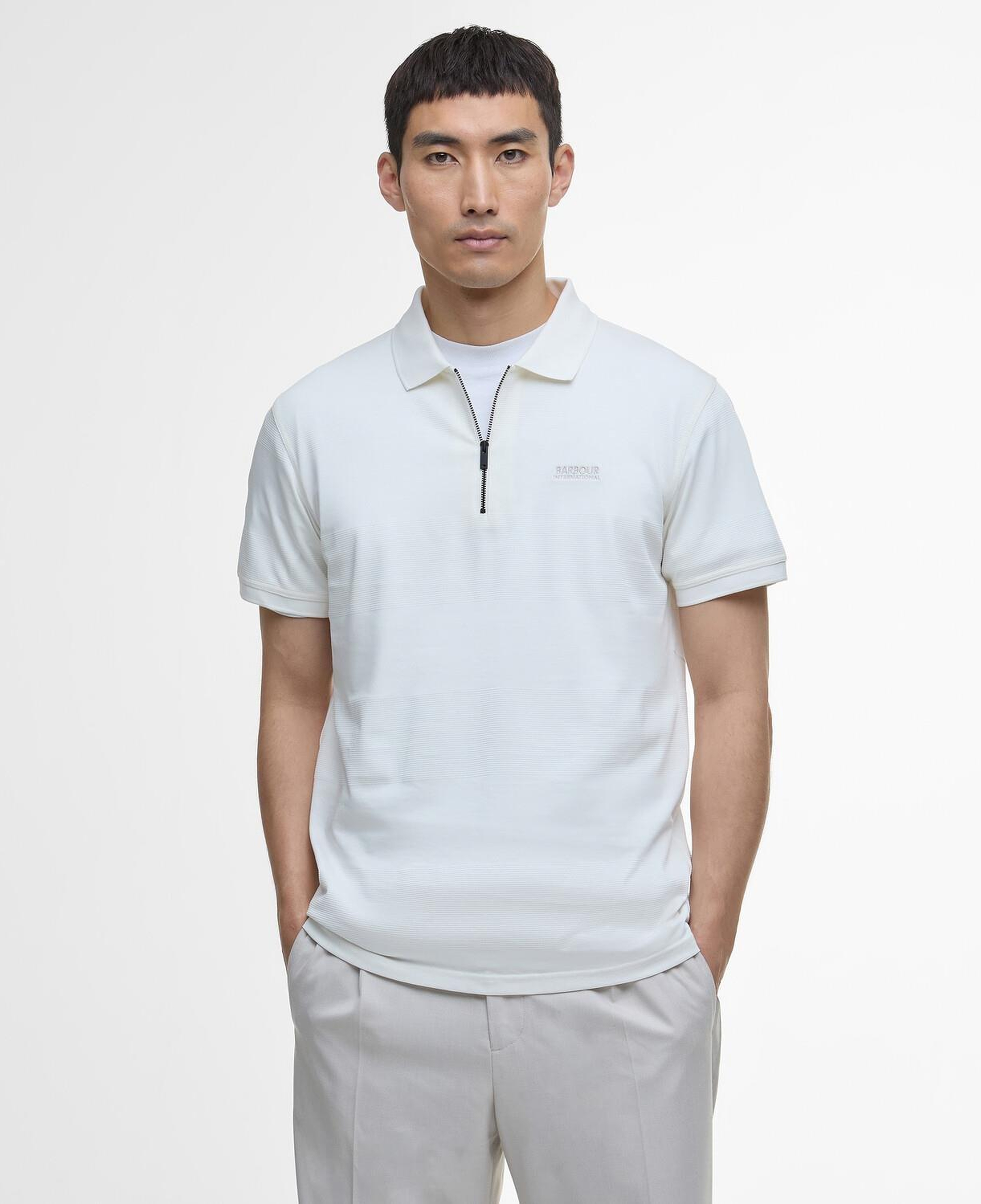 B.Intl Chapter Jacquard Texture Polo Yaka