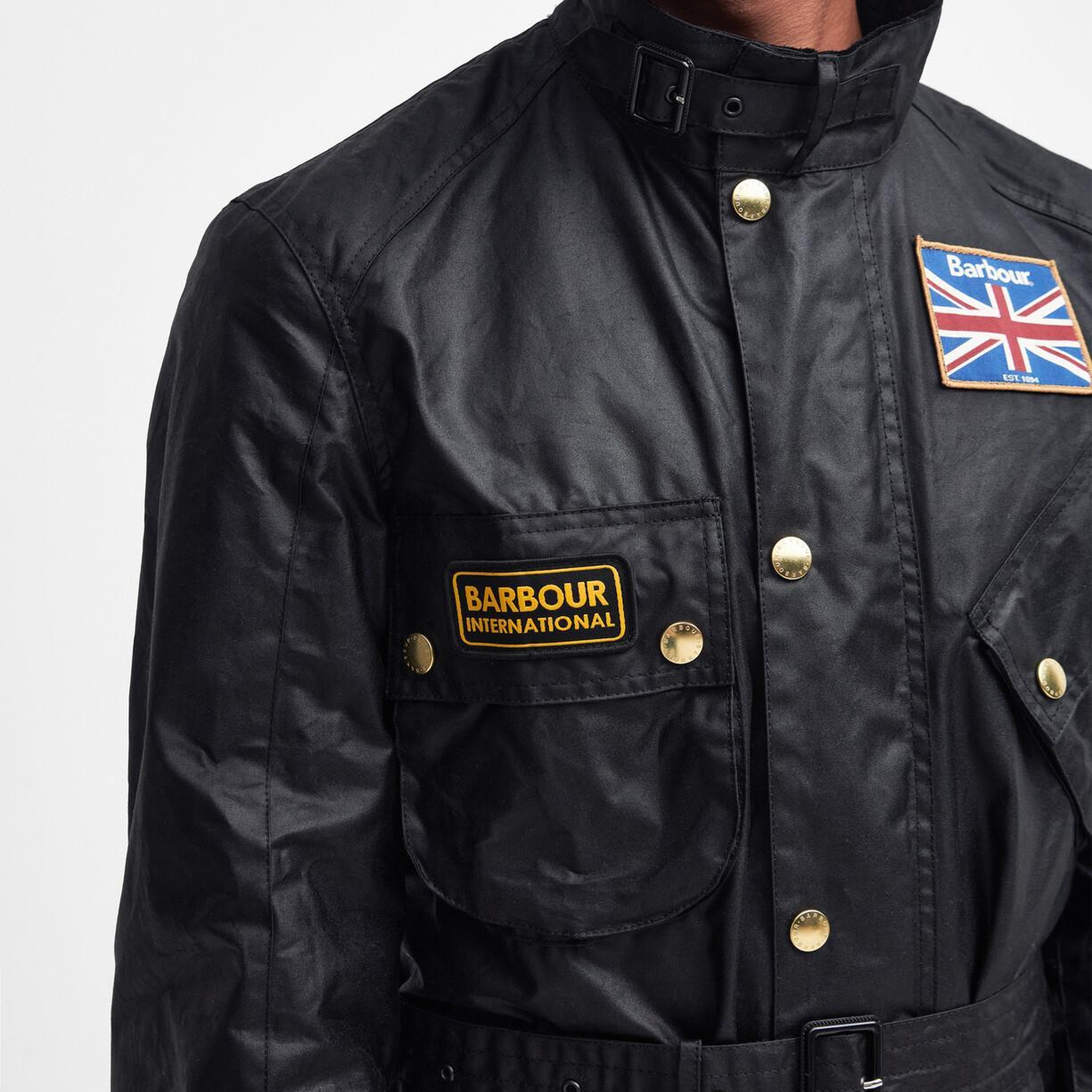 B.Intl Union Jack International Yağlı Ceket