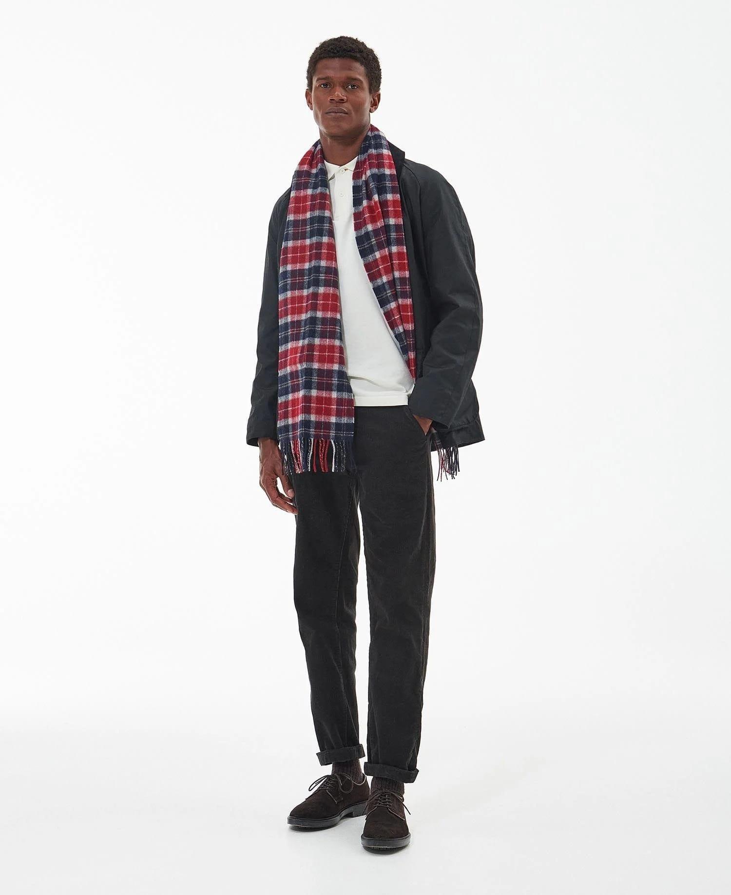 Barbour Unisex Tartan Yün Atkı (%100 Lambswool)