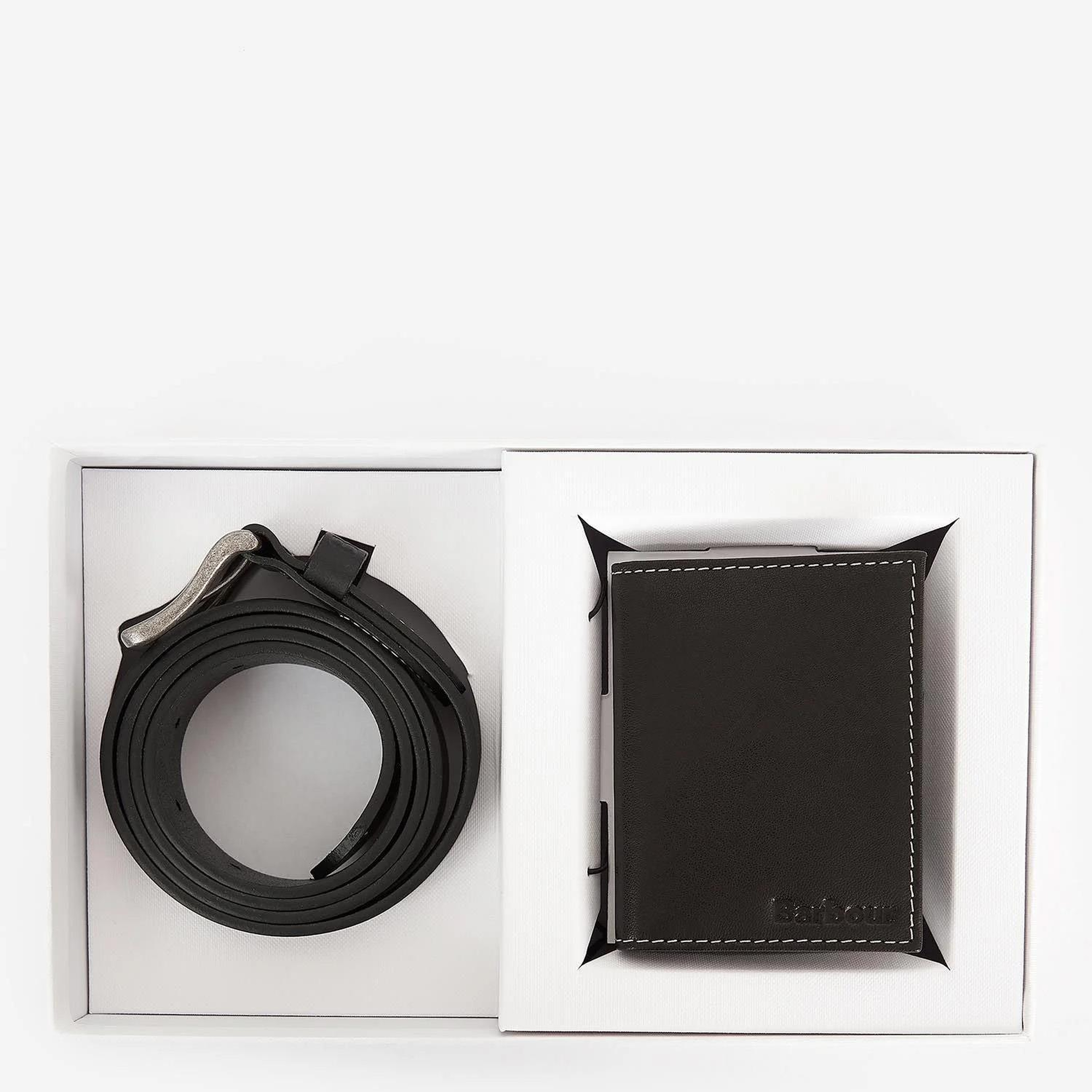 Barbour Billfold Deri Kemer & Cüzdan Hediye Seti