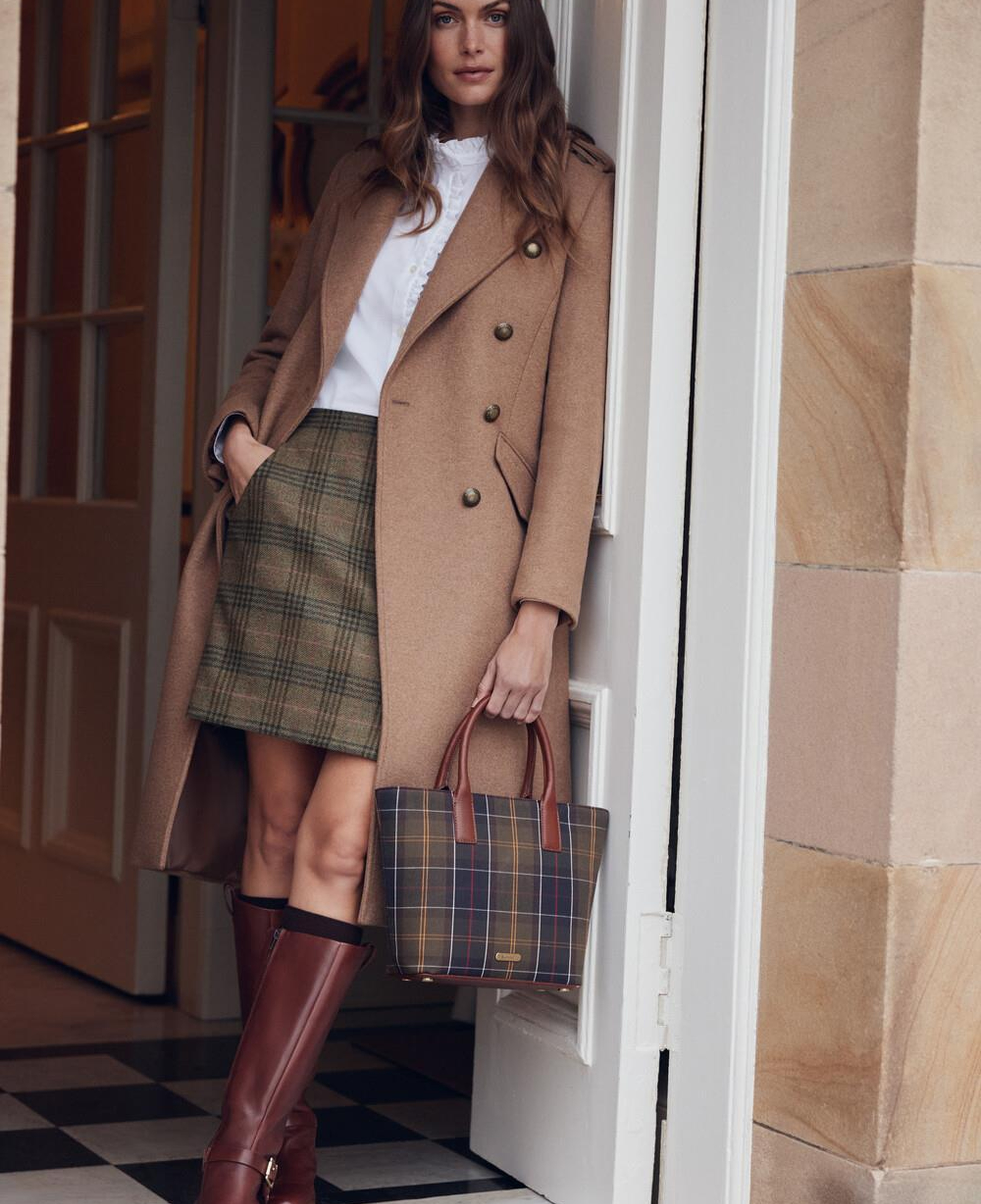 Barbour Birch Tartan Kol Çantası