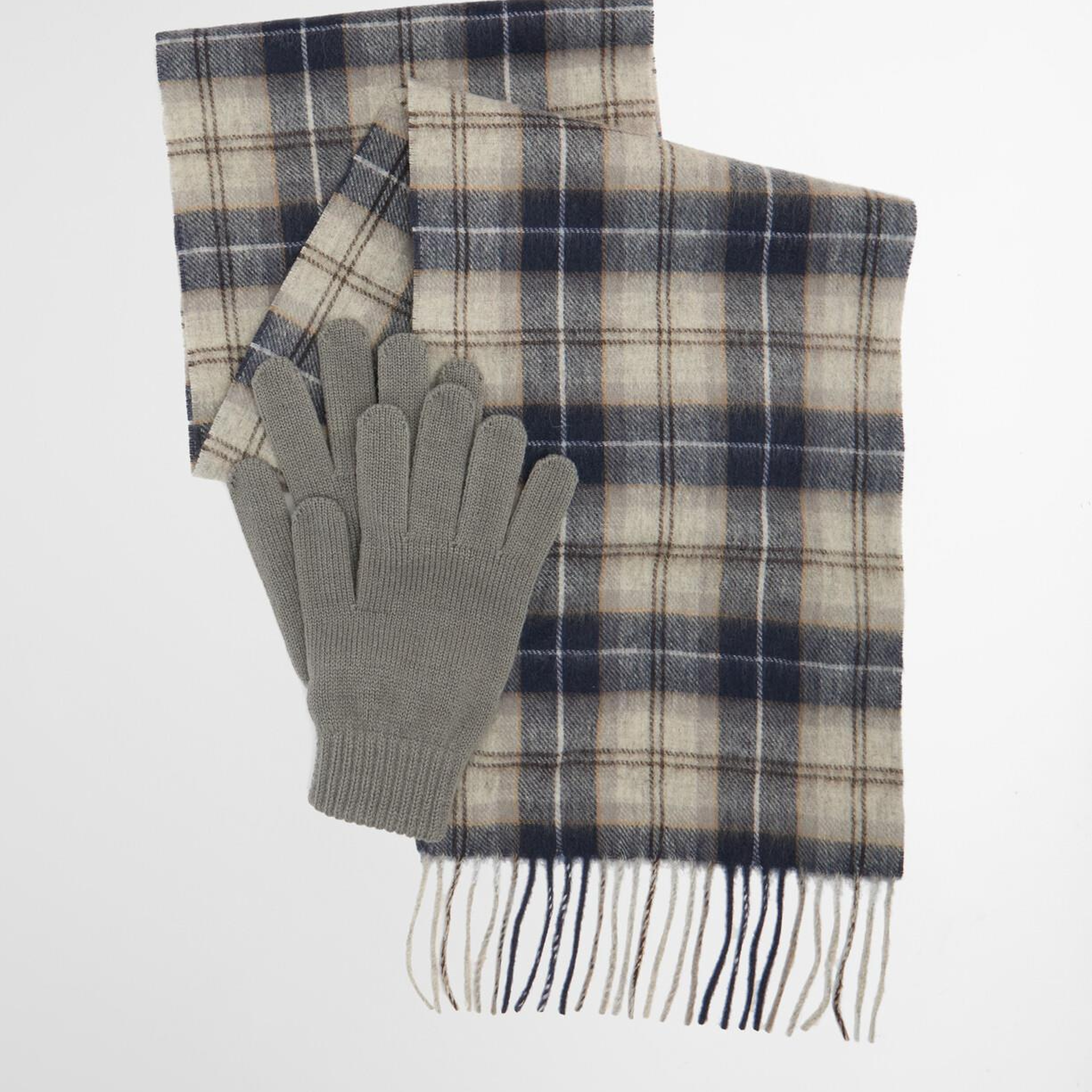 Barbour Tartan Atkı ve Eldiven Hediye Seti