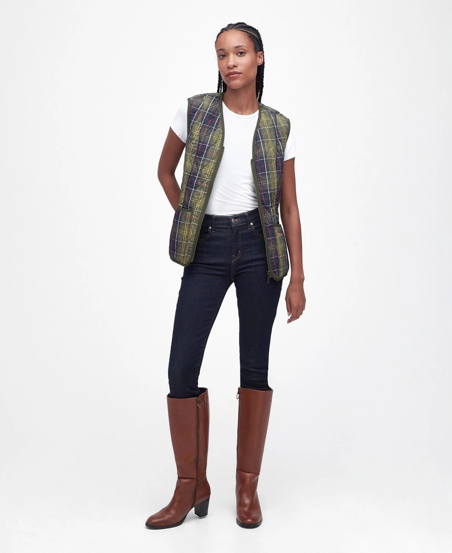 Barbour Tartan Betty İçlik-Yelek - Beadnell Ceketler İle Uyumludur