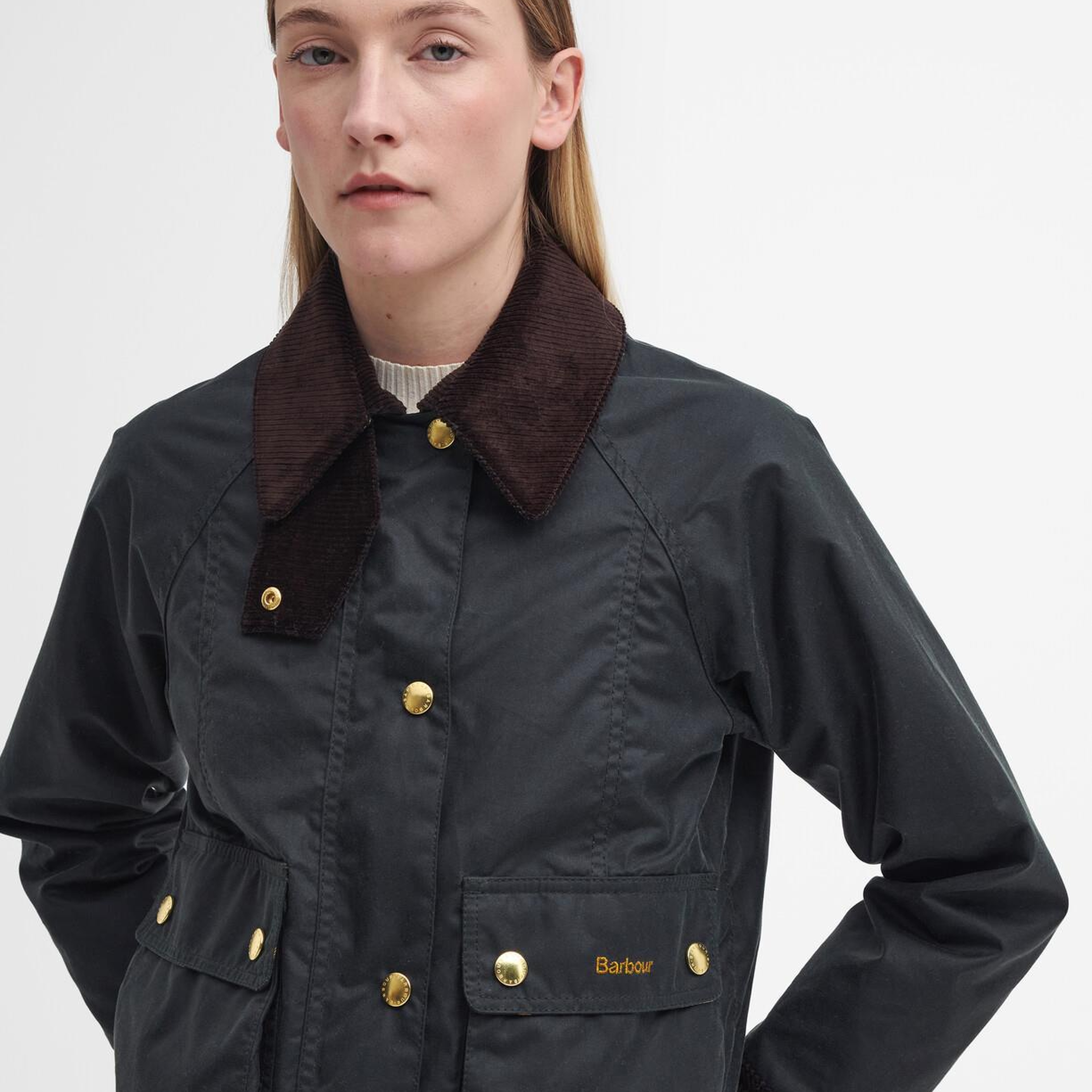 Barbour Cropped Beadnell Yağlı Ceket