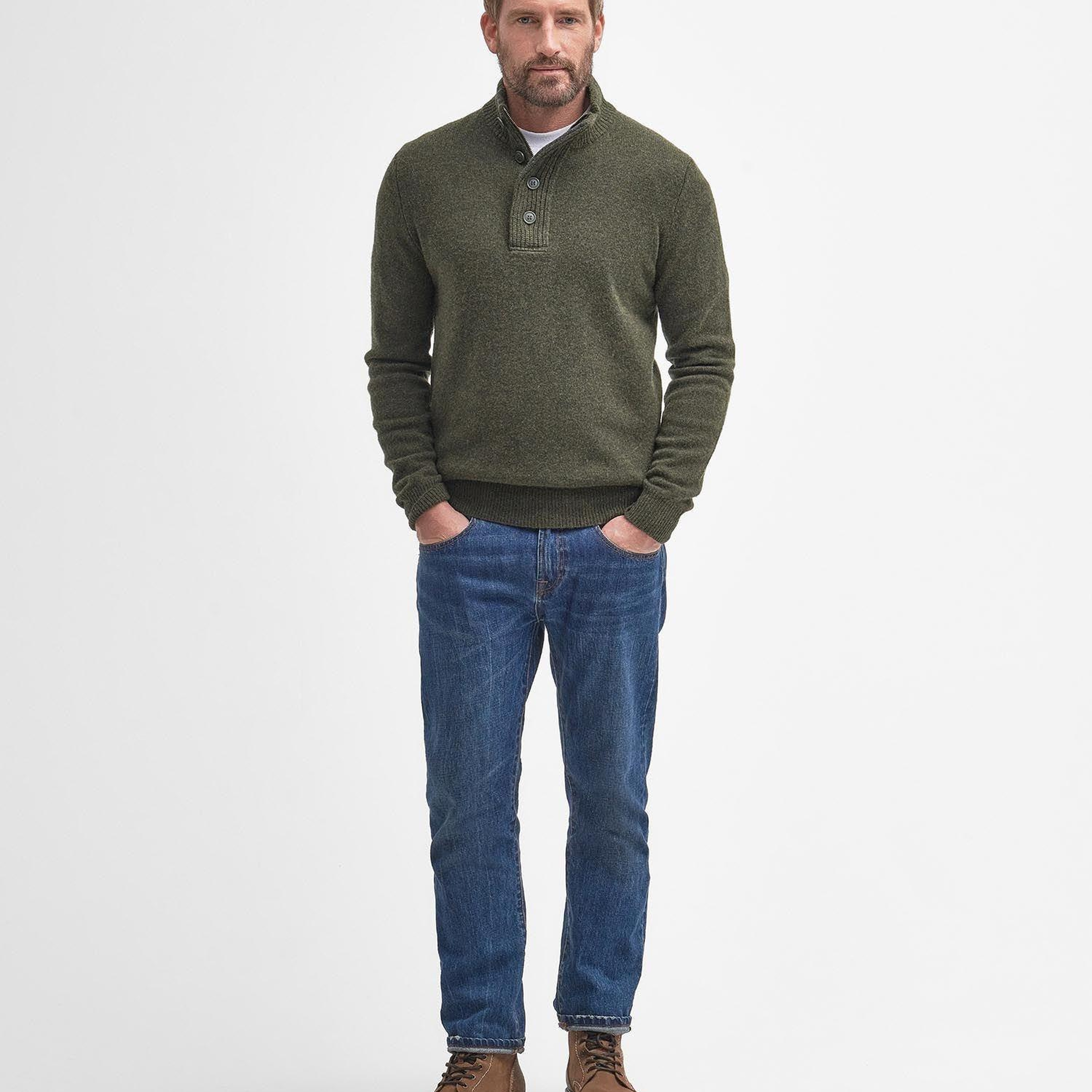 Barbour Patch Half Zip Kazak