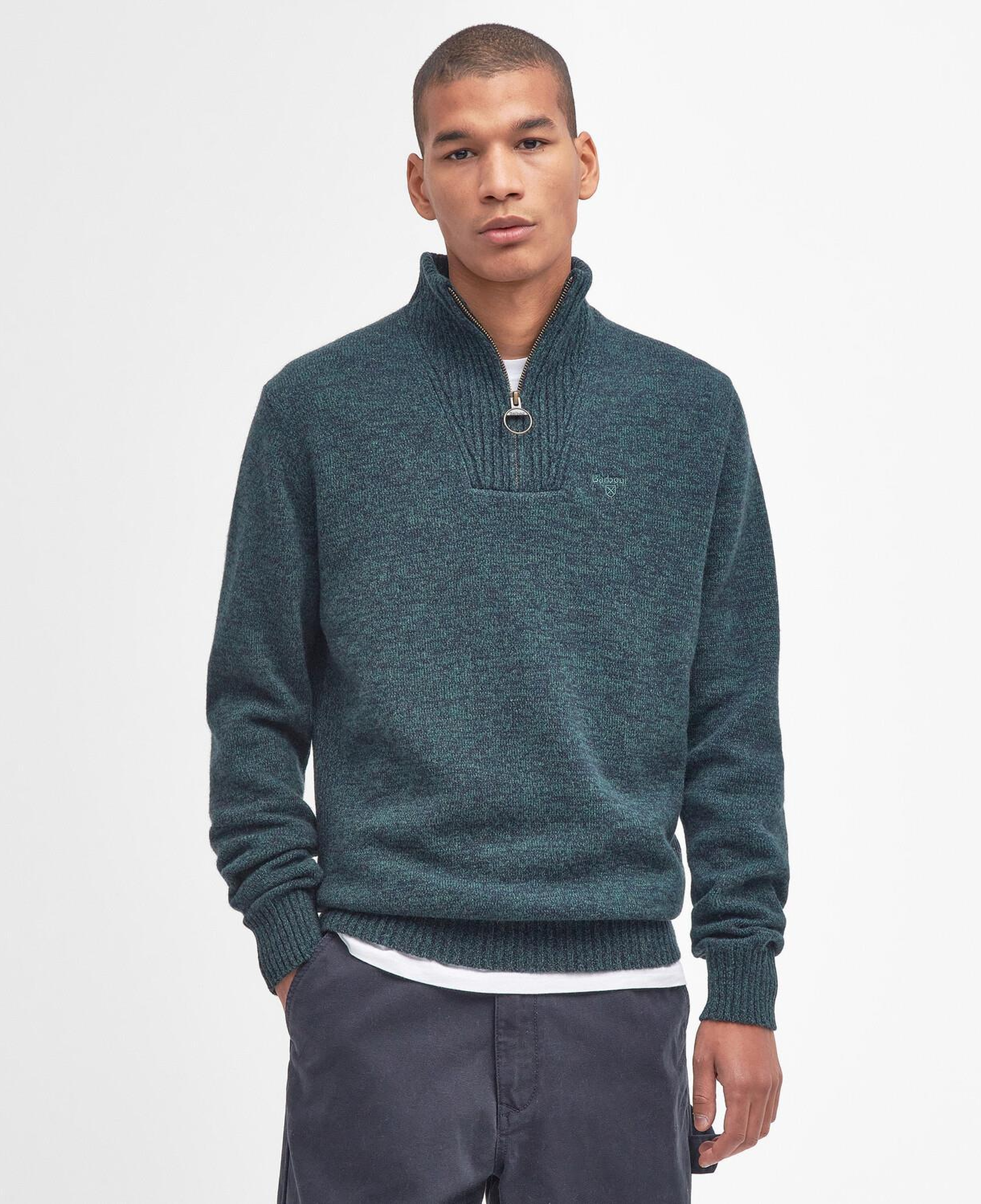 Barbour Essential Lambswool Half Zip Kazak