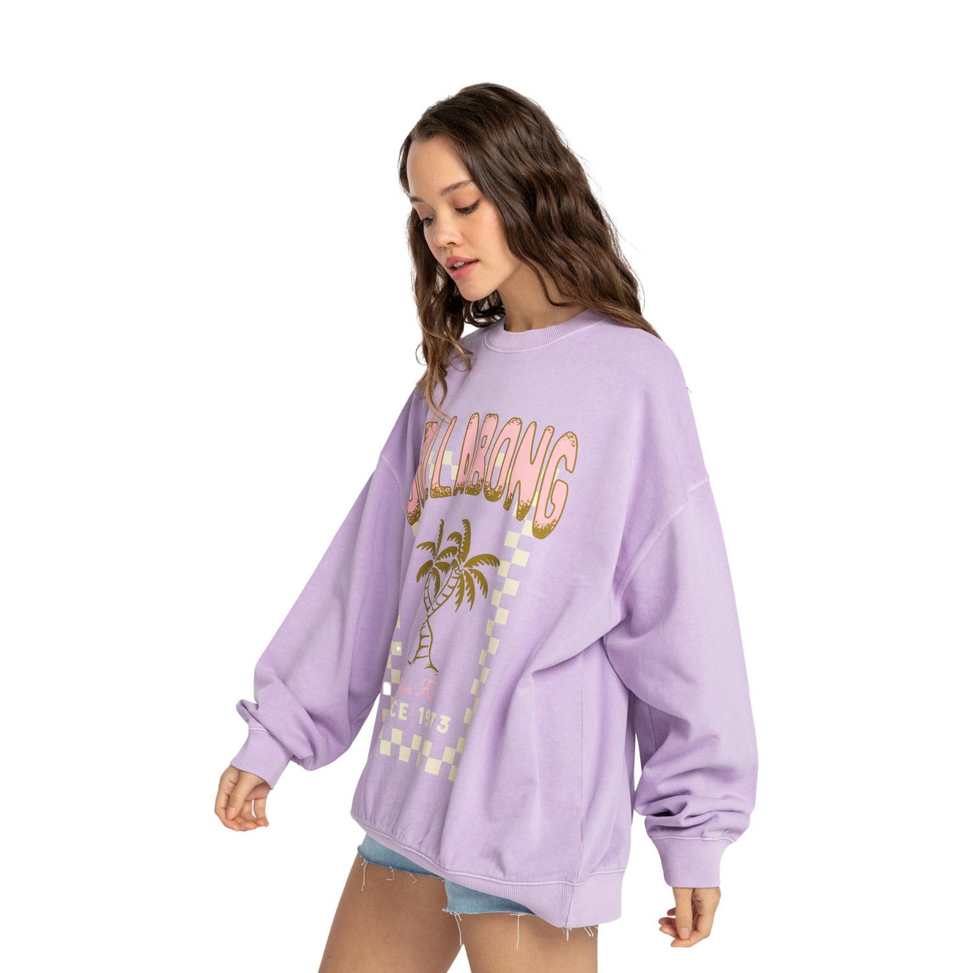 Billabong Ride In Kadın Mor Sweatshirt