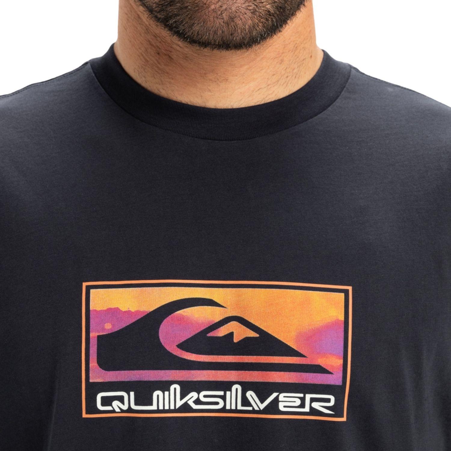 Quiksilver Ev Gradient Box Erkek Mavi Tişört
