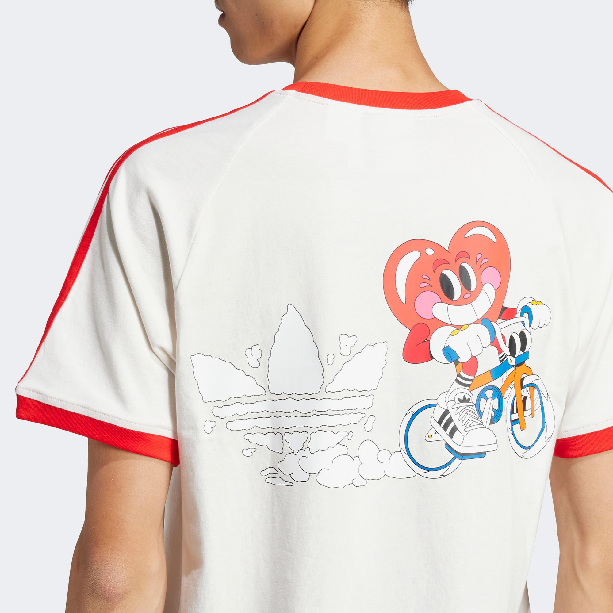 adidas Cali Erkek Beyaz T-Shirt