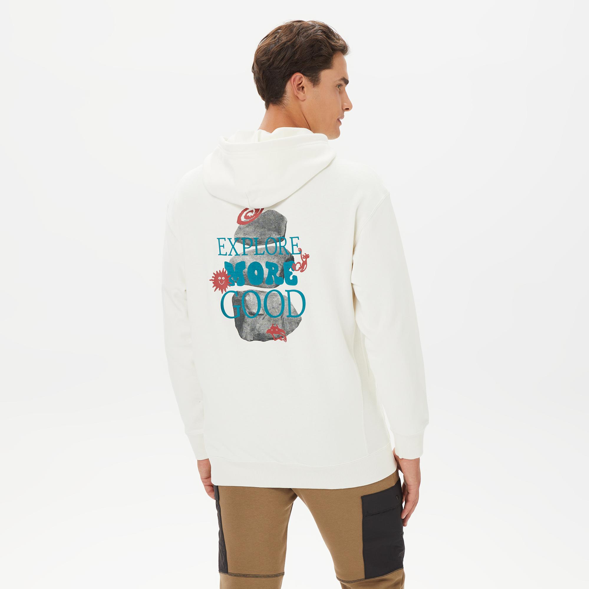 Puma Downtown Erkek Beyaz Hoodie