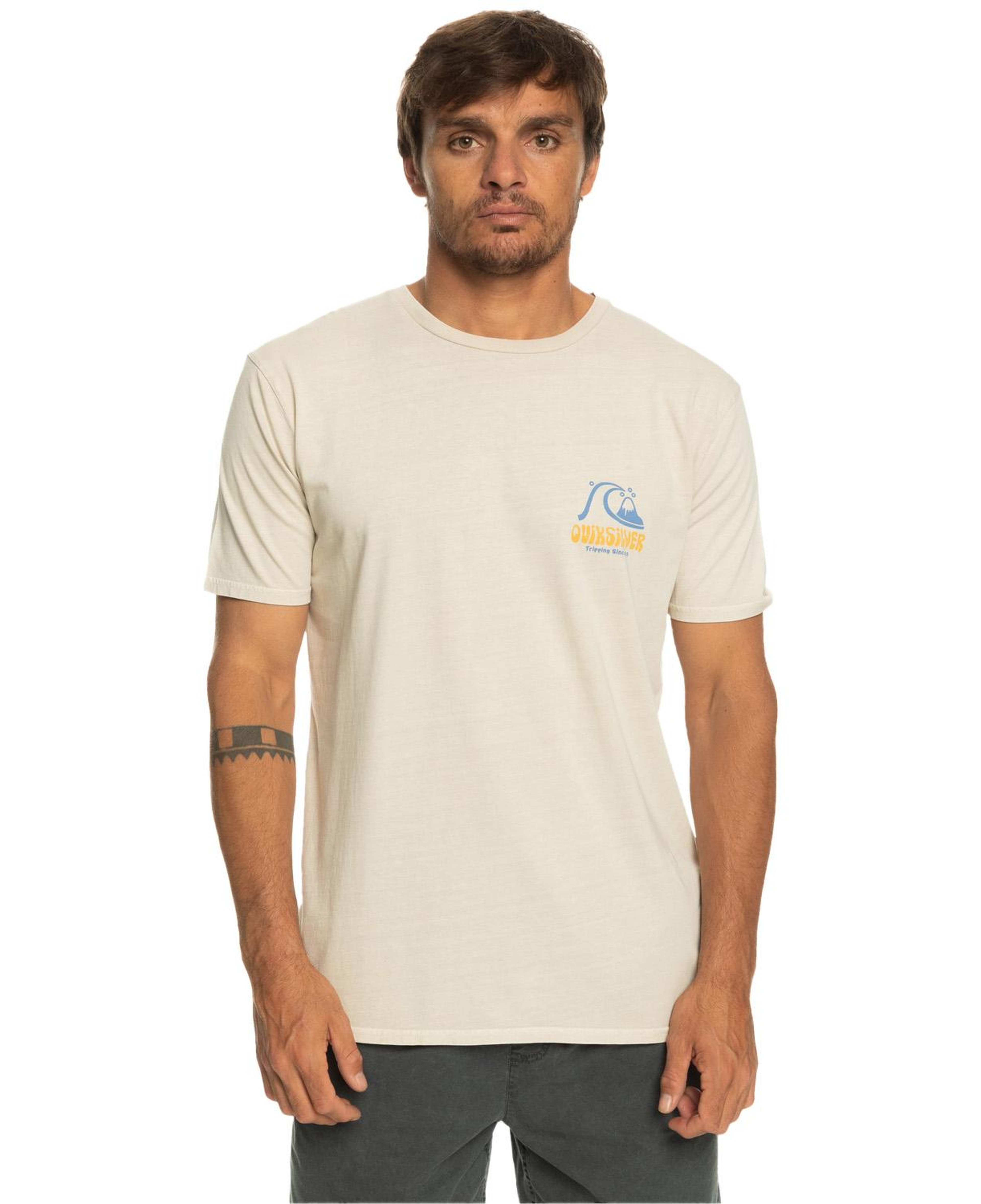 Quiksilver Artsinpalm Erkek Bej Tişört