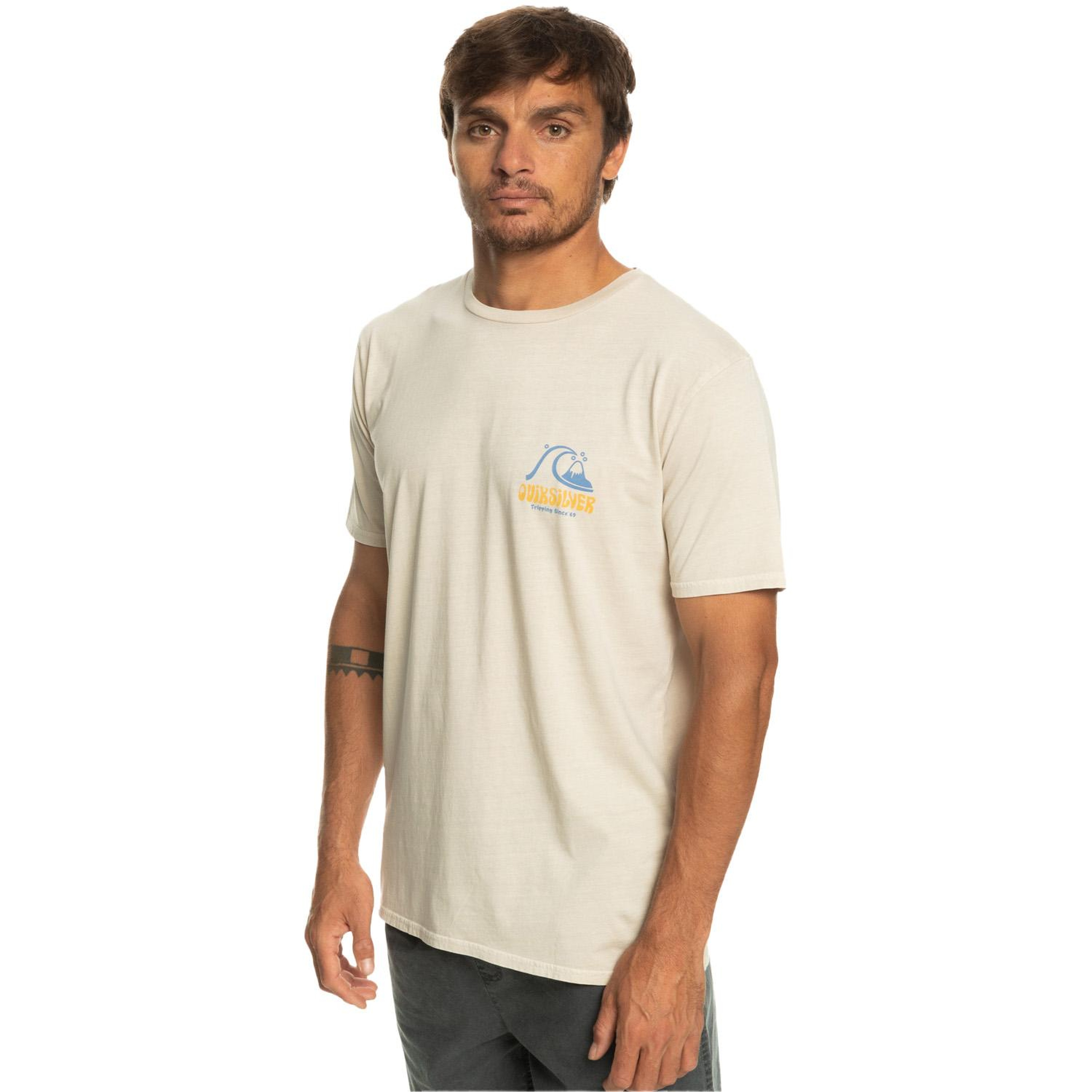 Quiksilver Artsinpalm Erkek Bej Tişört