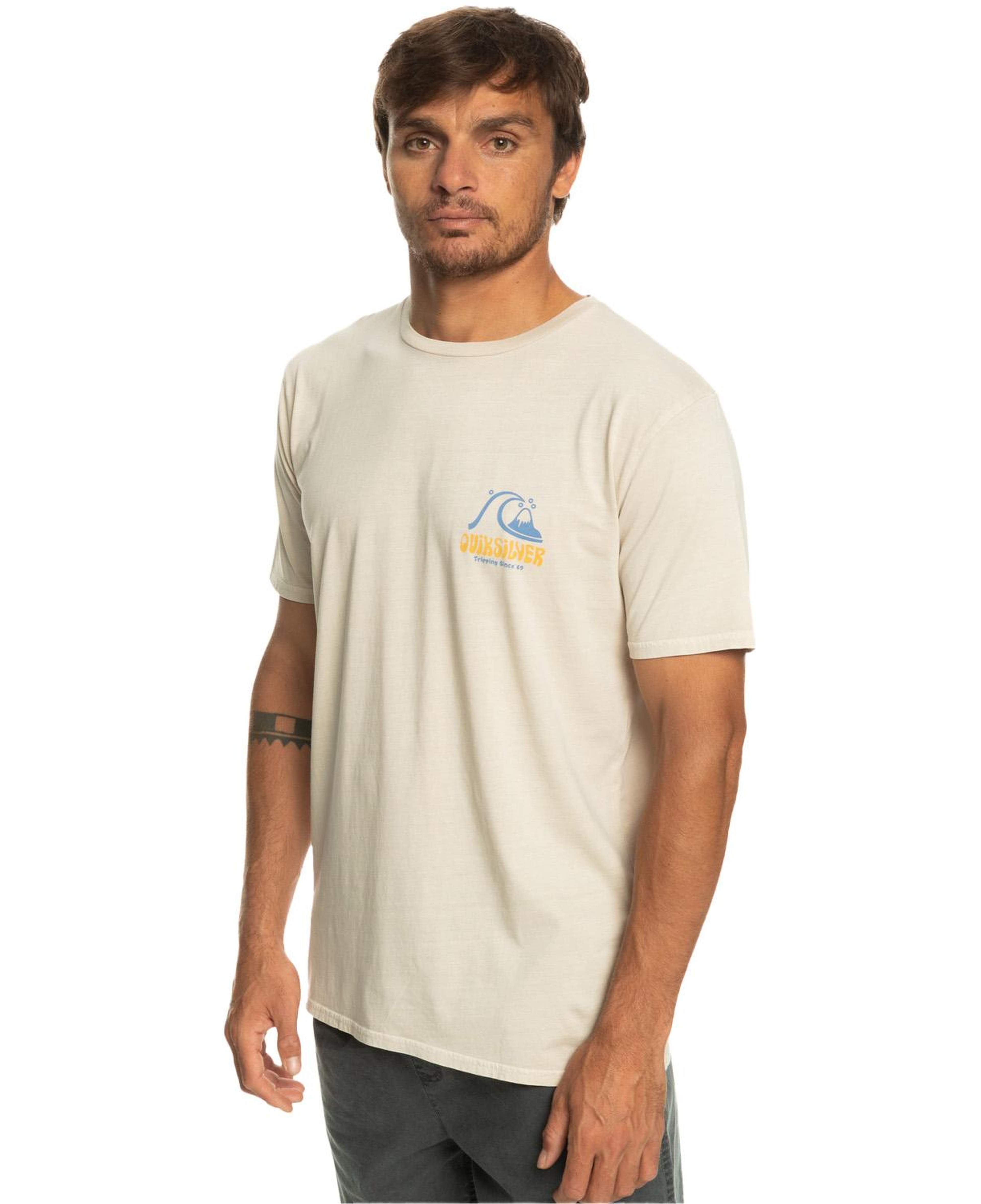 Quiksilver Artsinpalm Erkek Bej Tişört