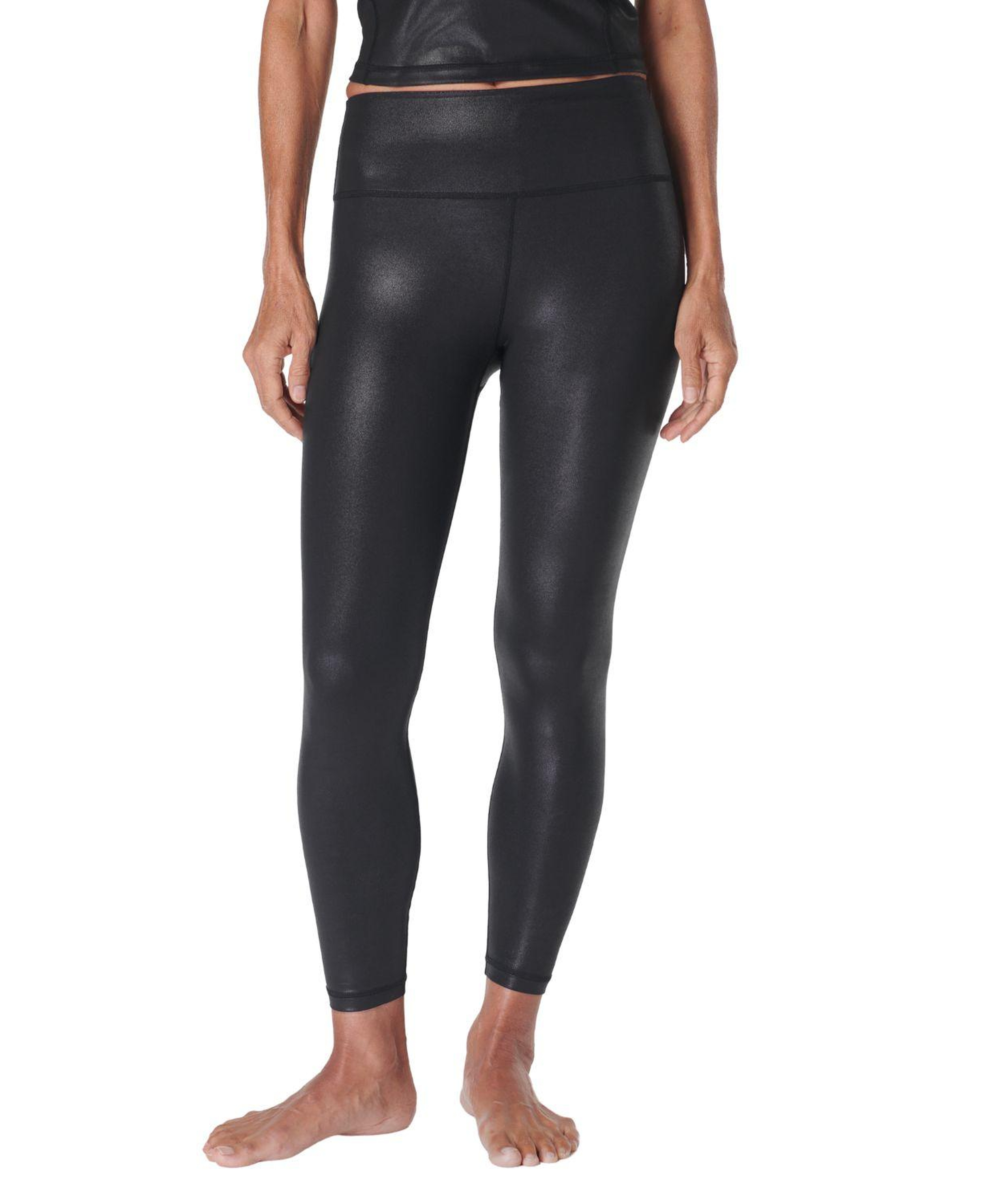 Sweaty Betty Glow Shine 7/8 Legging Kadın Siyah Tayt