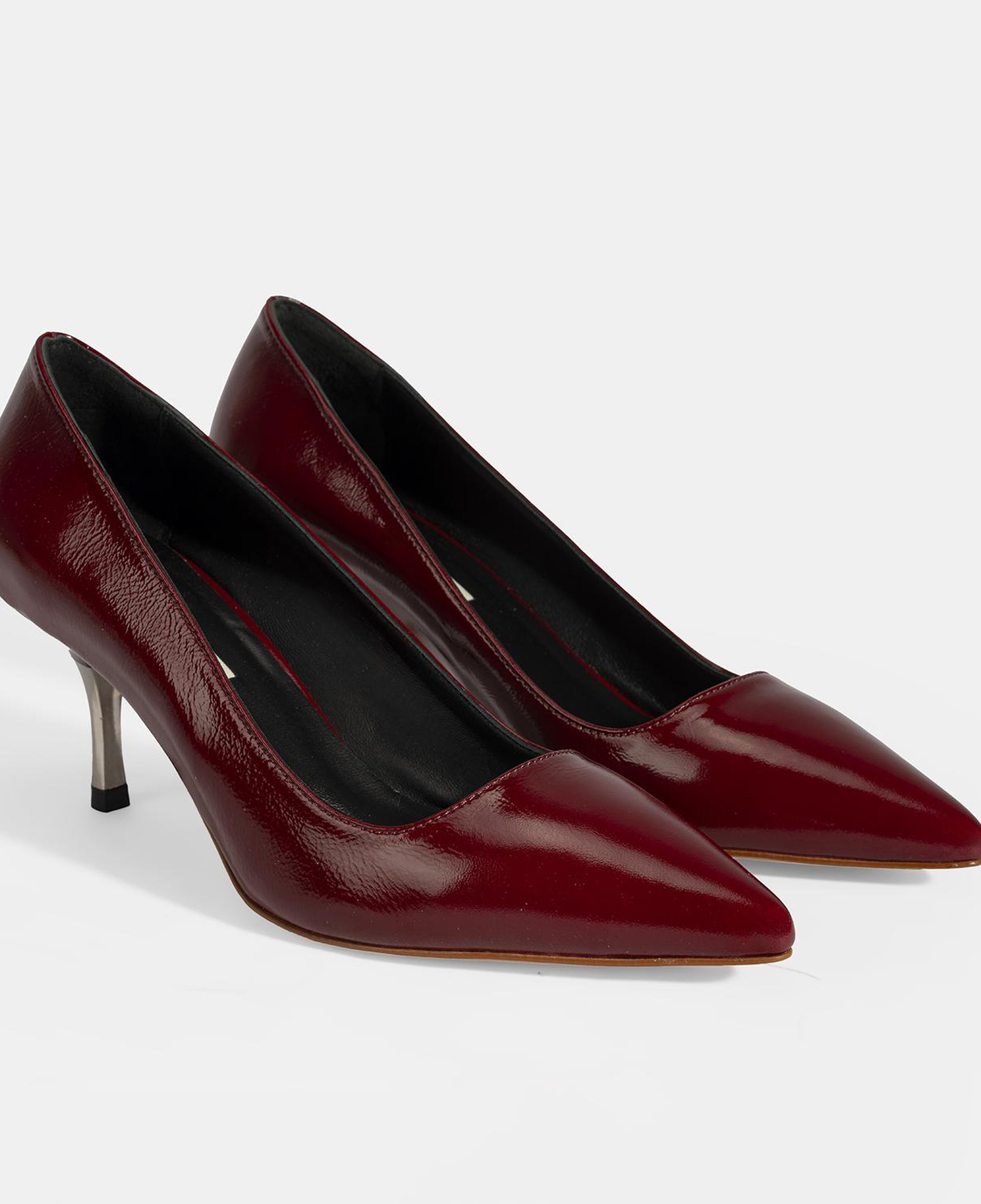 Kadın Bordo Deri Stiletto