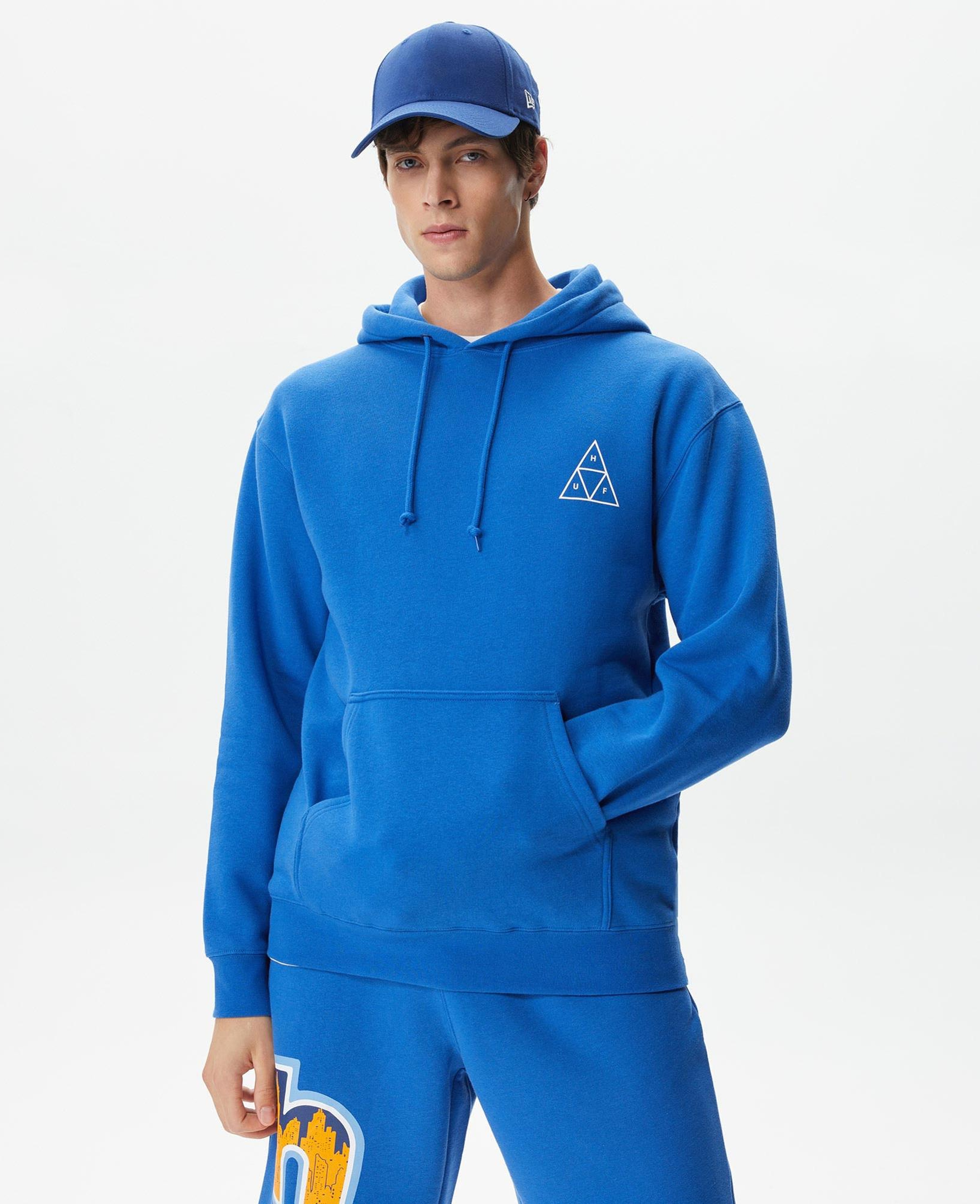 Huf Set Triple Triangle Pullover Erkek Mavi Hoodie