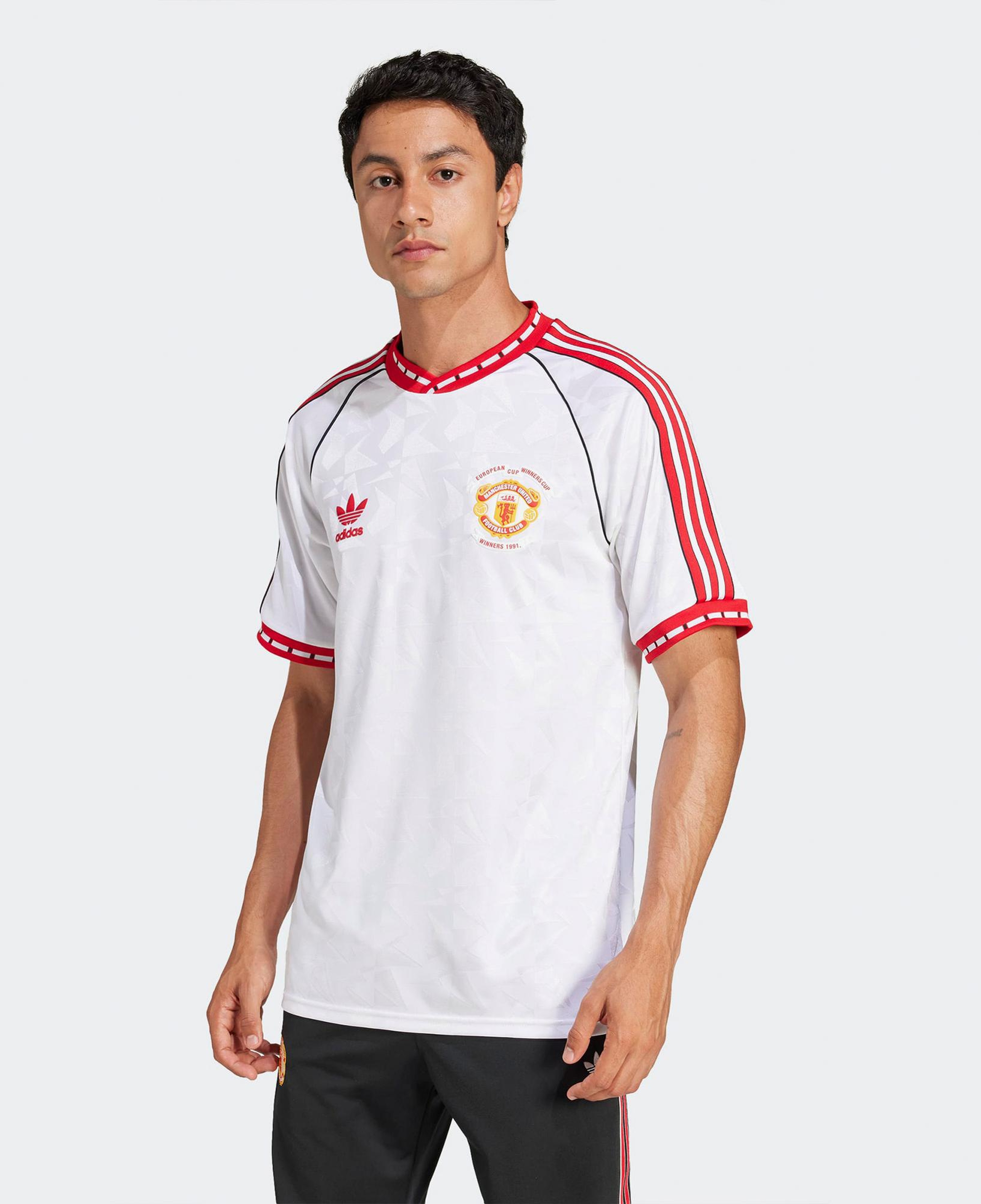 adidas Manchester United Retro Erkek Beyaz T-Shirt