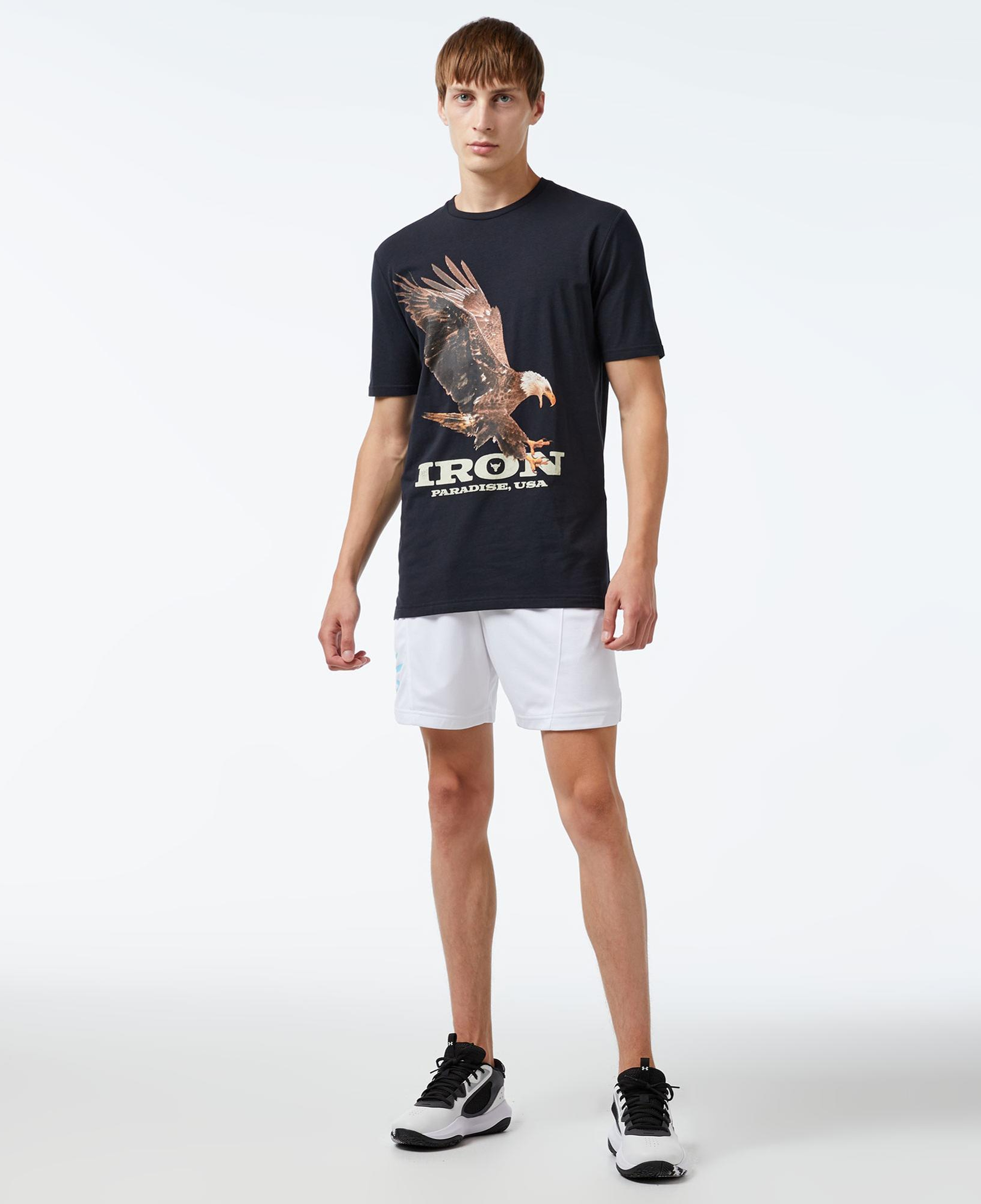 Under Armour Pjt Rck Eagle Graphic Ss Erkek Siyah T-Shirt