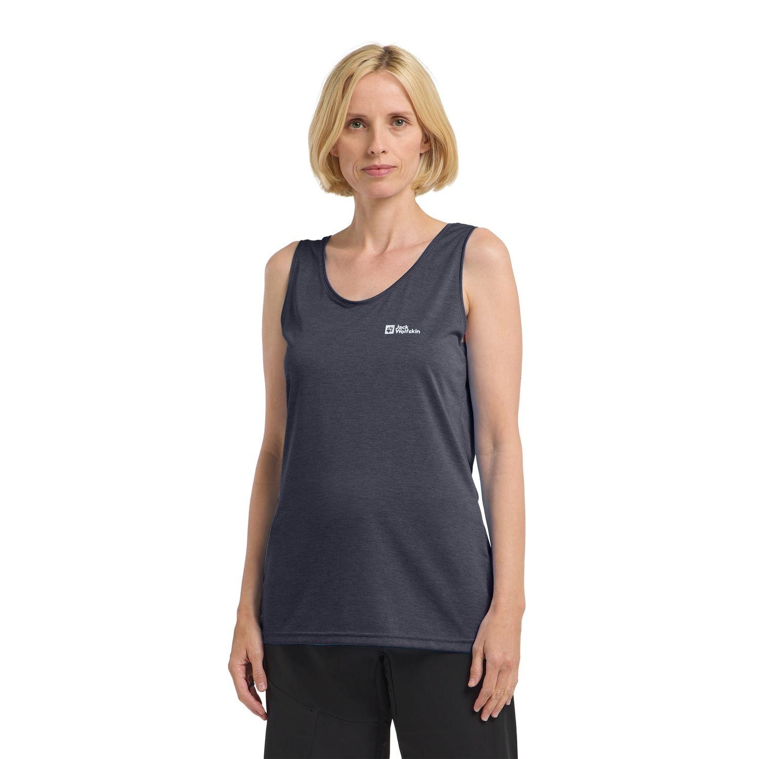Jack Wolfskin Crosstrail Tank Kadın Mavi Tişört